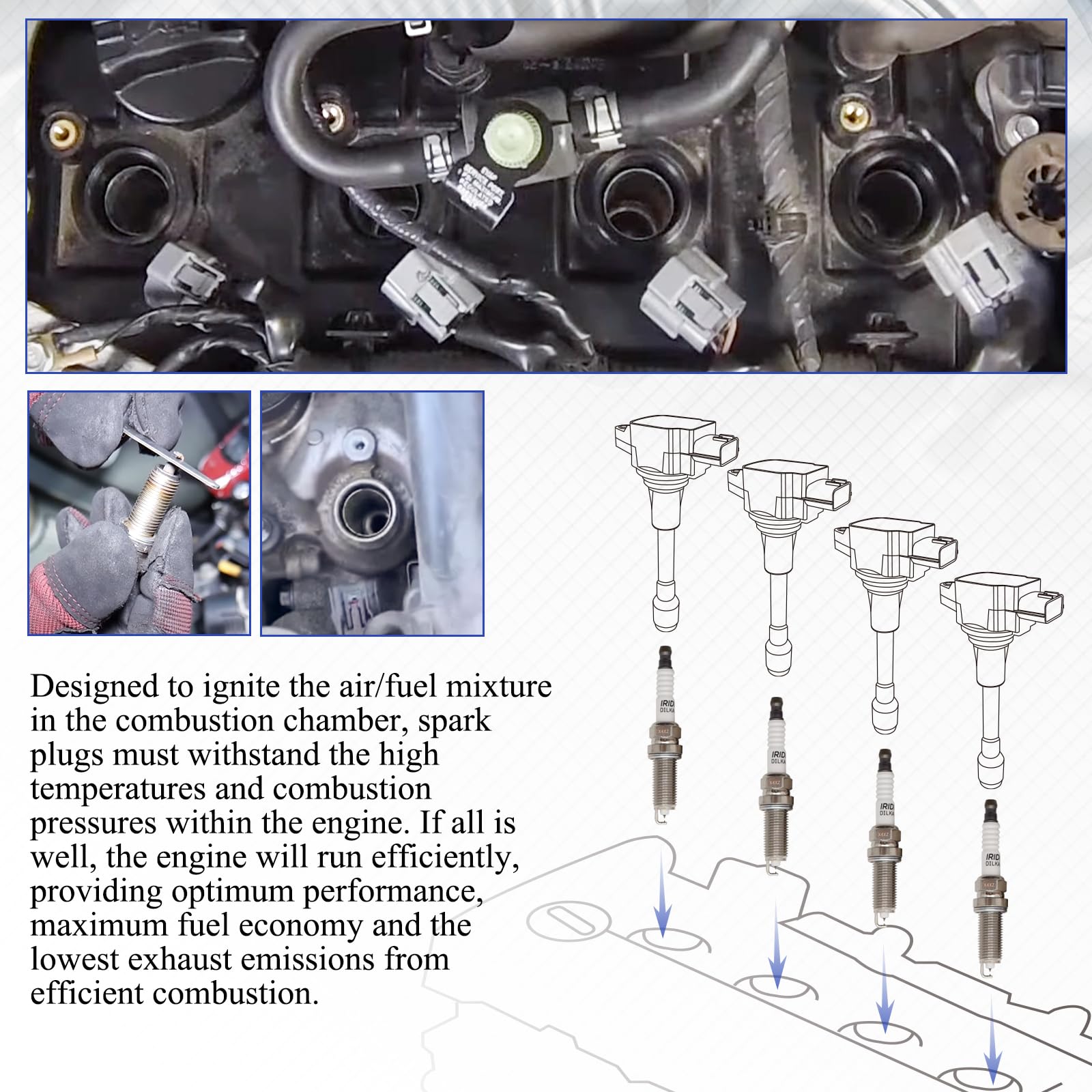9029 Double Iridium Spark Plug Compatible With 2007-2019 Nissan Altima Versa Sentra Rogue Cube Nv200 Pathfinder Infiniti Fx50 M5
