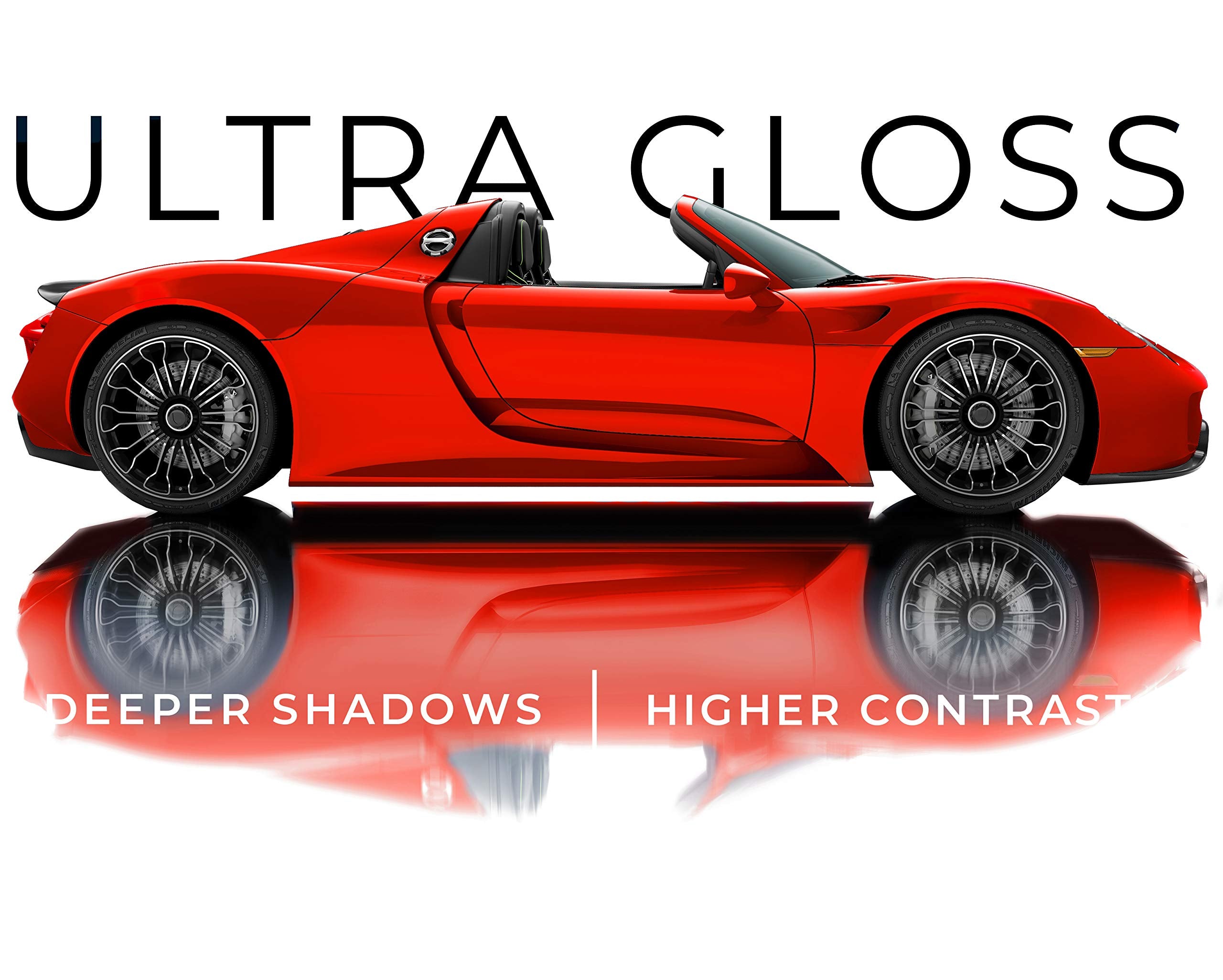 Vvivid+ Ultra Gloss Racing Red Vinyl Car Wrap Premium Paint Replacement Film Roll With Nano Air Release Technology, Stretchable