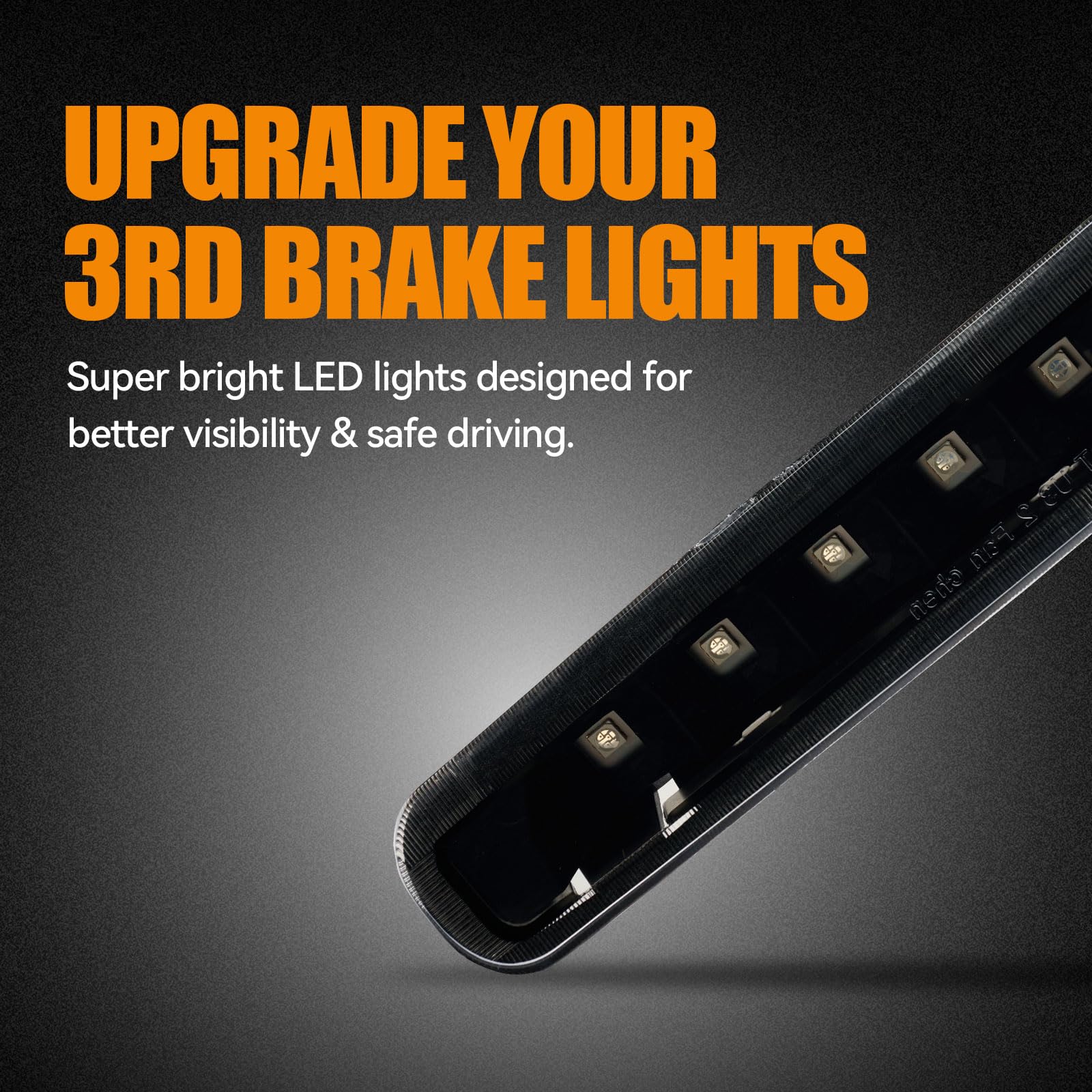 Cxdar Third 3Rd Brake Light Led For 2005-2009 Ford Mustang, High Mount Rear Brake Lights Assembly For 05-09 Ford Mustang, Waterp