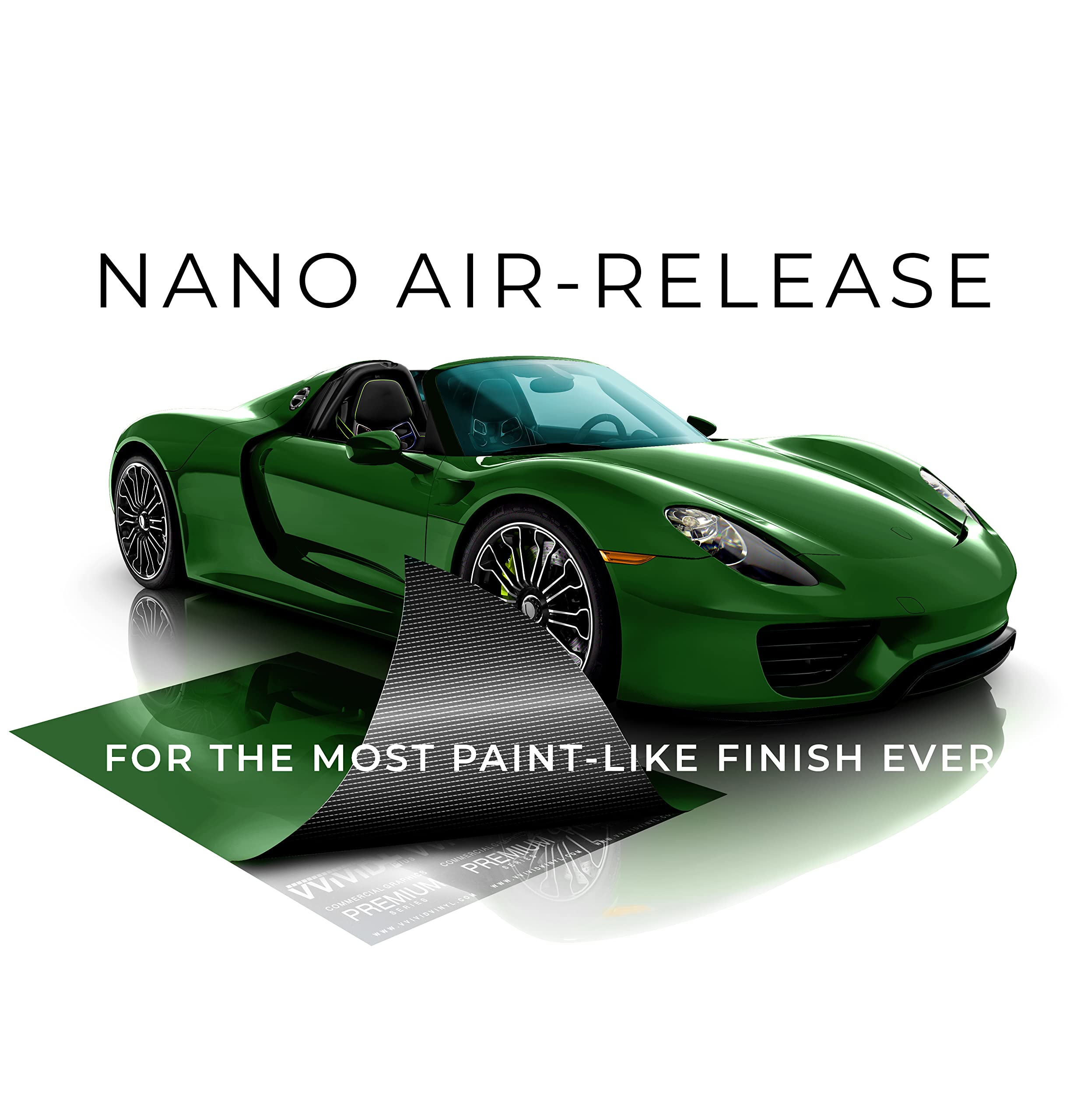 Vvivid+ Ultra Gloss Premium Vinyl Car Wrap Film (6Ft X 5Ft, Gloss Sonoma Green)