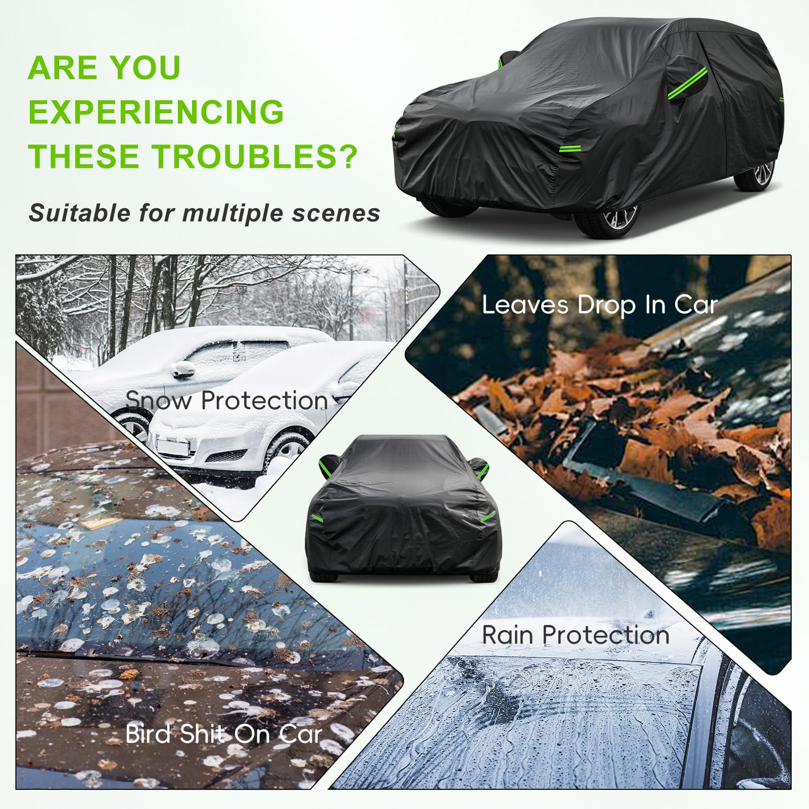 Koukou Waterproof Suv Car Cover Suitable For Mercedes Benz Glc 300 350 From 2015 To 2025, 7 Layers Windproof All Weather Waterpr