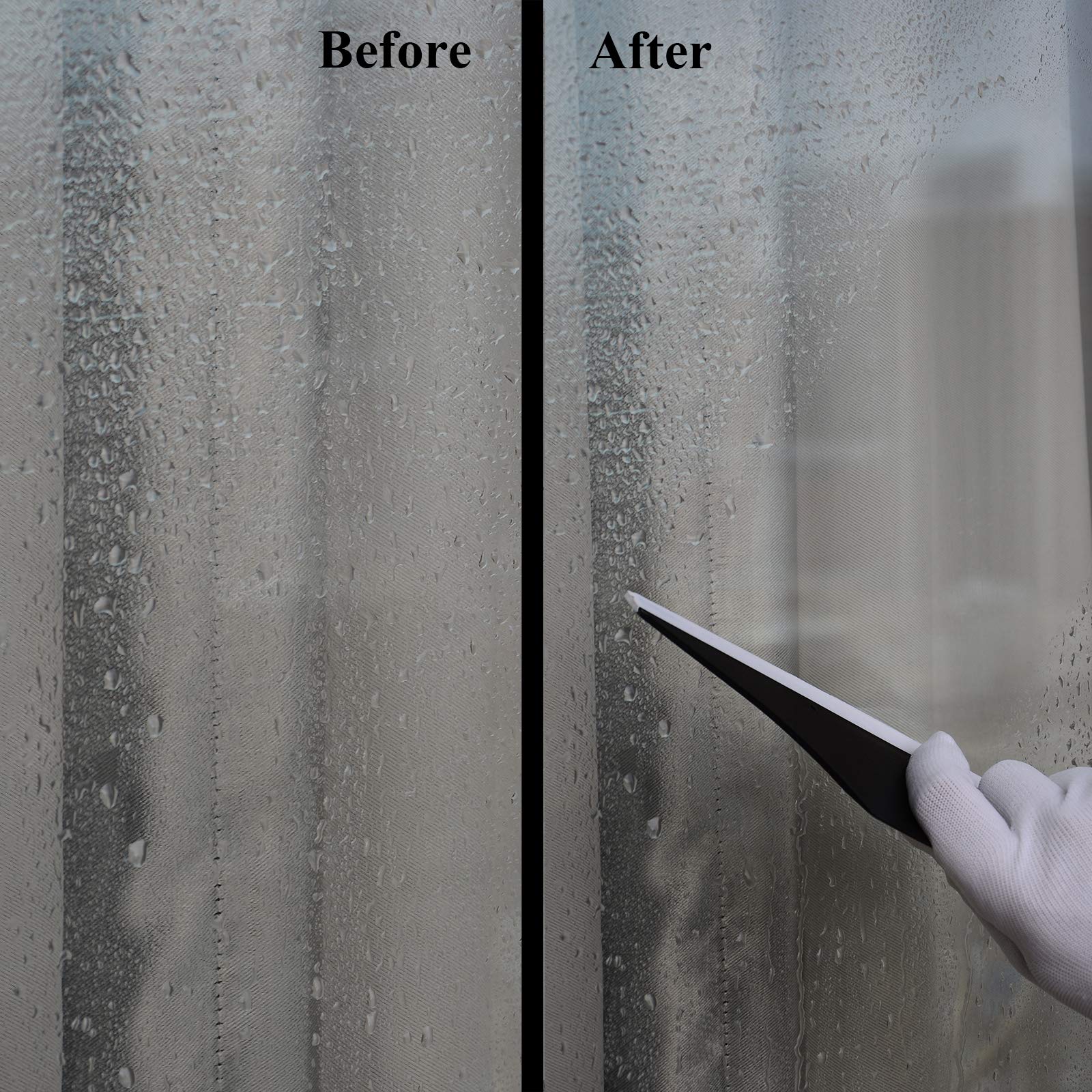 Ehdis Pro Auto Application Tool Conqueror Squeegee Original Corner Reach Tool Window Tint Conqueror Tool Soft Squeegee Blade With White Blade For Versatile Use-Pack Of 5