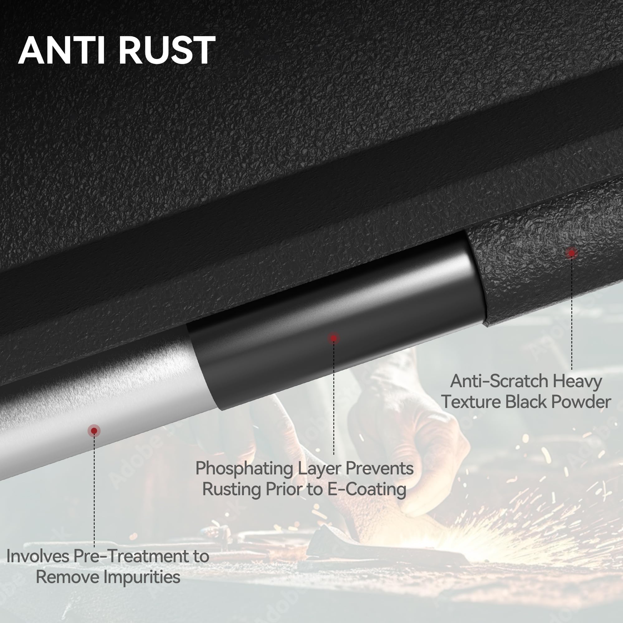 YITAMOTOR Running Boards Compatible with 2019-2025 Chevrolet Silverado/GMC Sierra 1500 Crew Cab, 2020-2025 2500HD 3500HD Crew Ca