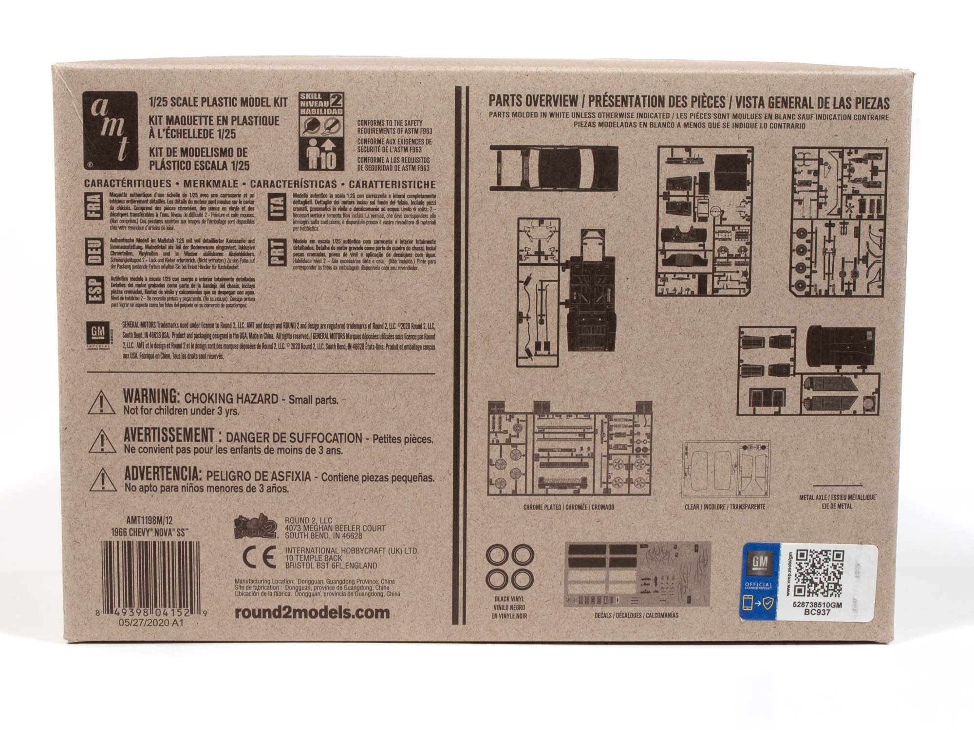 Amt 1966 Chevy Nova Ss 2T 1:25 Scale Model Kit
