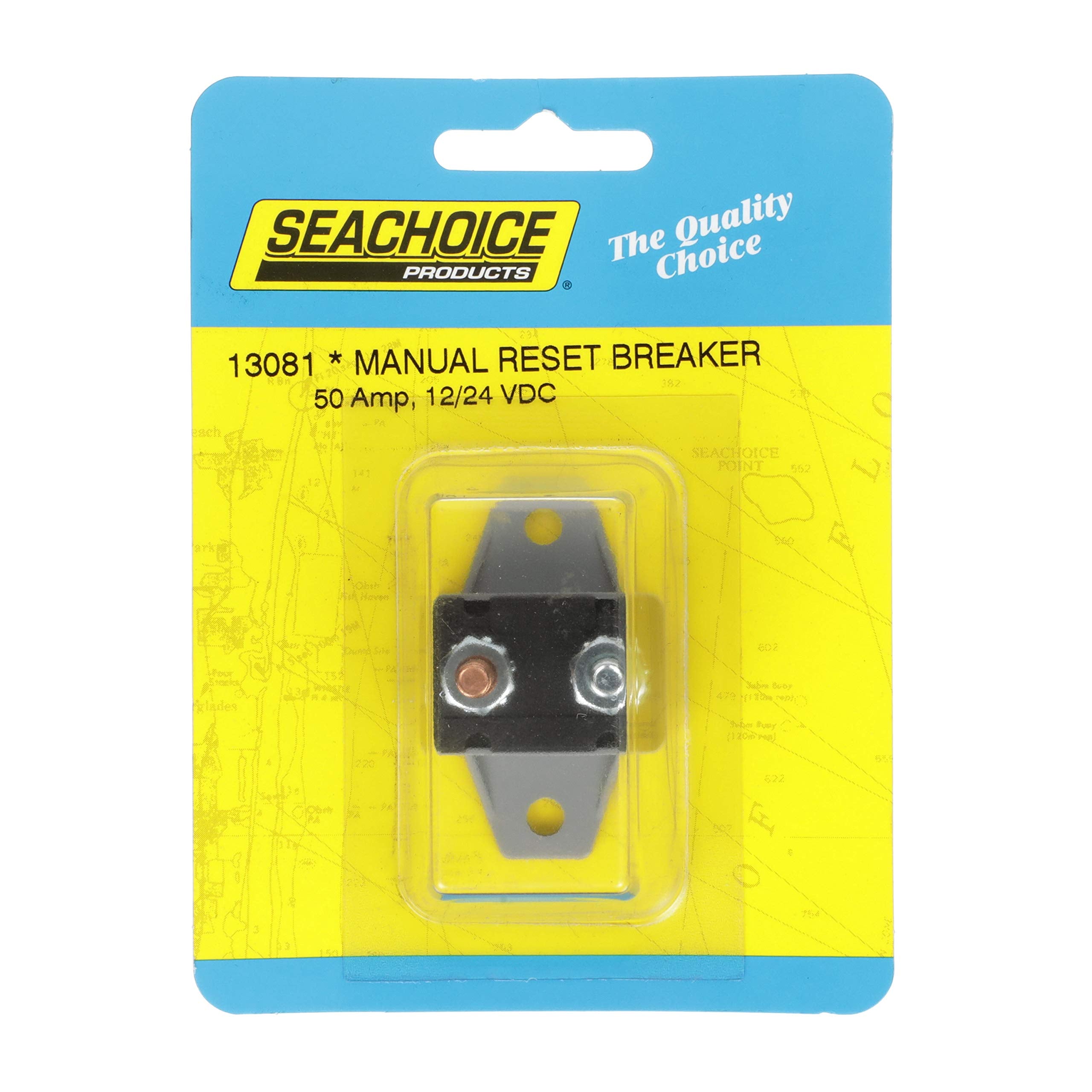 Seachoice Manual Reset Circuit Breaker, 50 Amp