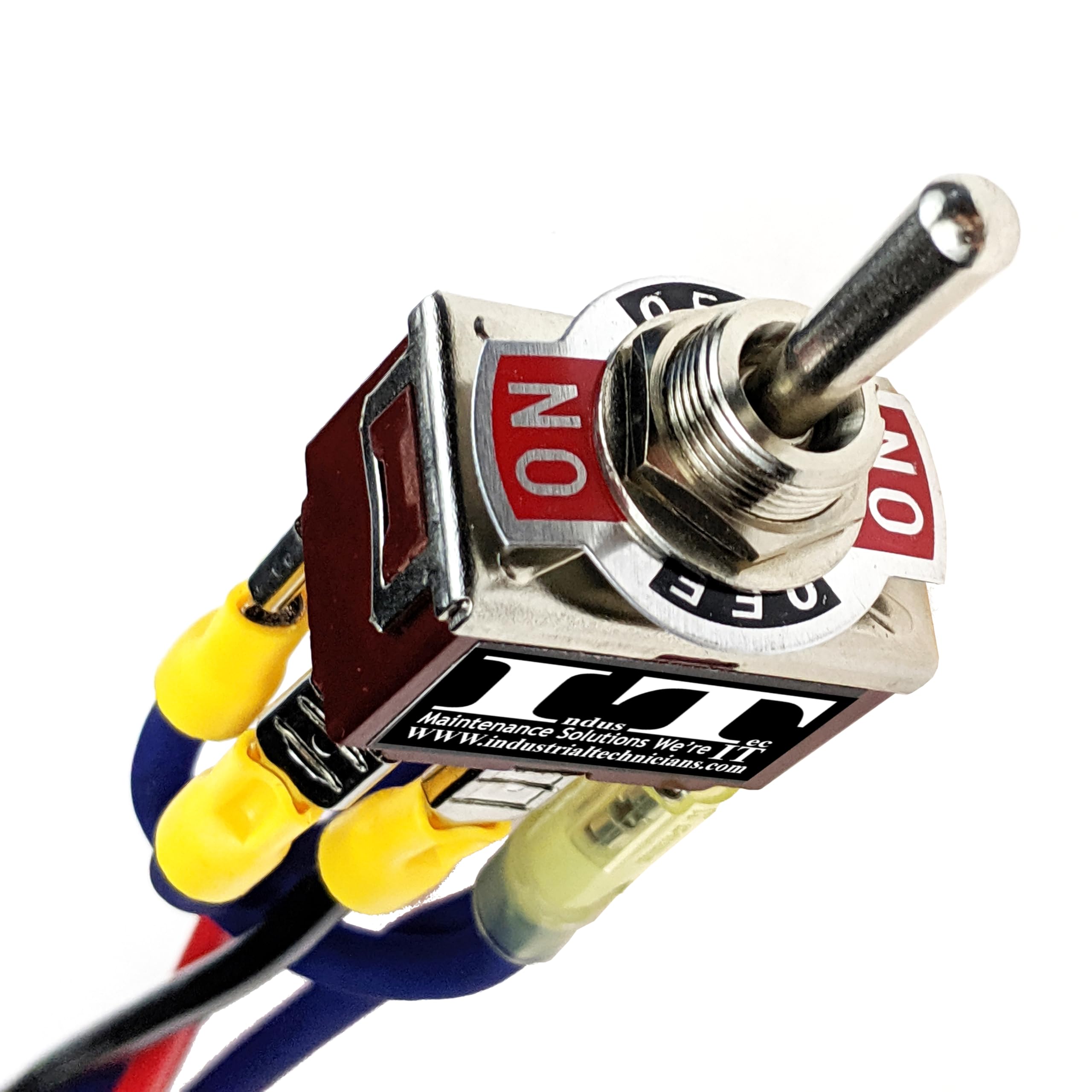 Industec Wired Dpdt 20 Amp 12 Volt (On)/Off/(On) Dc Momentary Reverse Polarity 12V Toggle Switch Automatic Reset 3 Position 6 Pi