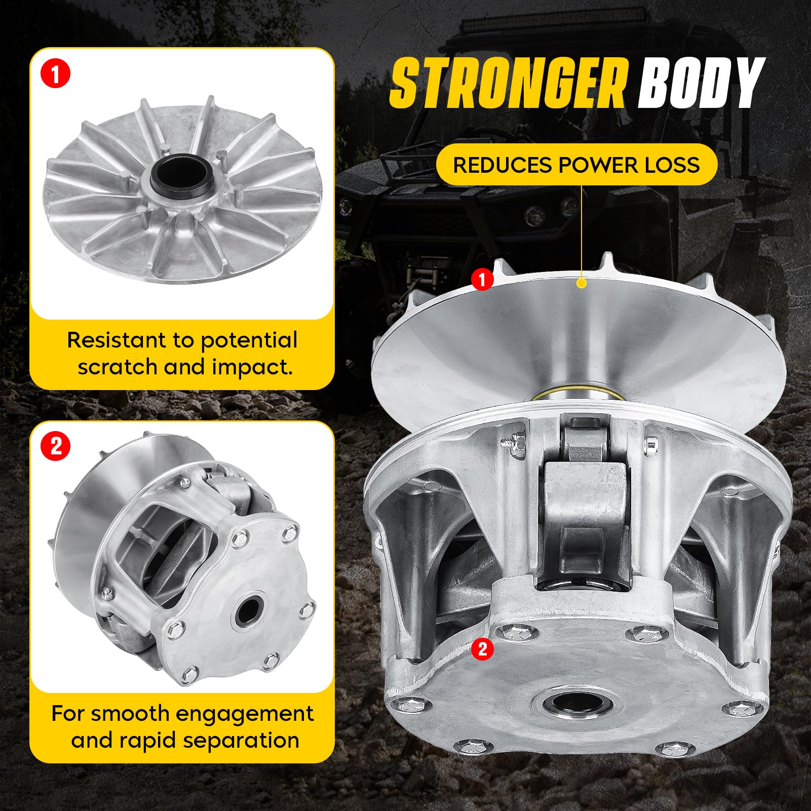 Chabushi Primary Clutch with Spring Compatible with Polaris RZR 1000 XP 2015-2018/for RZR XP 4 1000 HighLifter 2017 Replacement