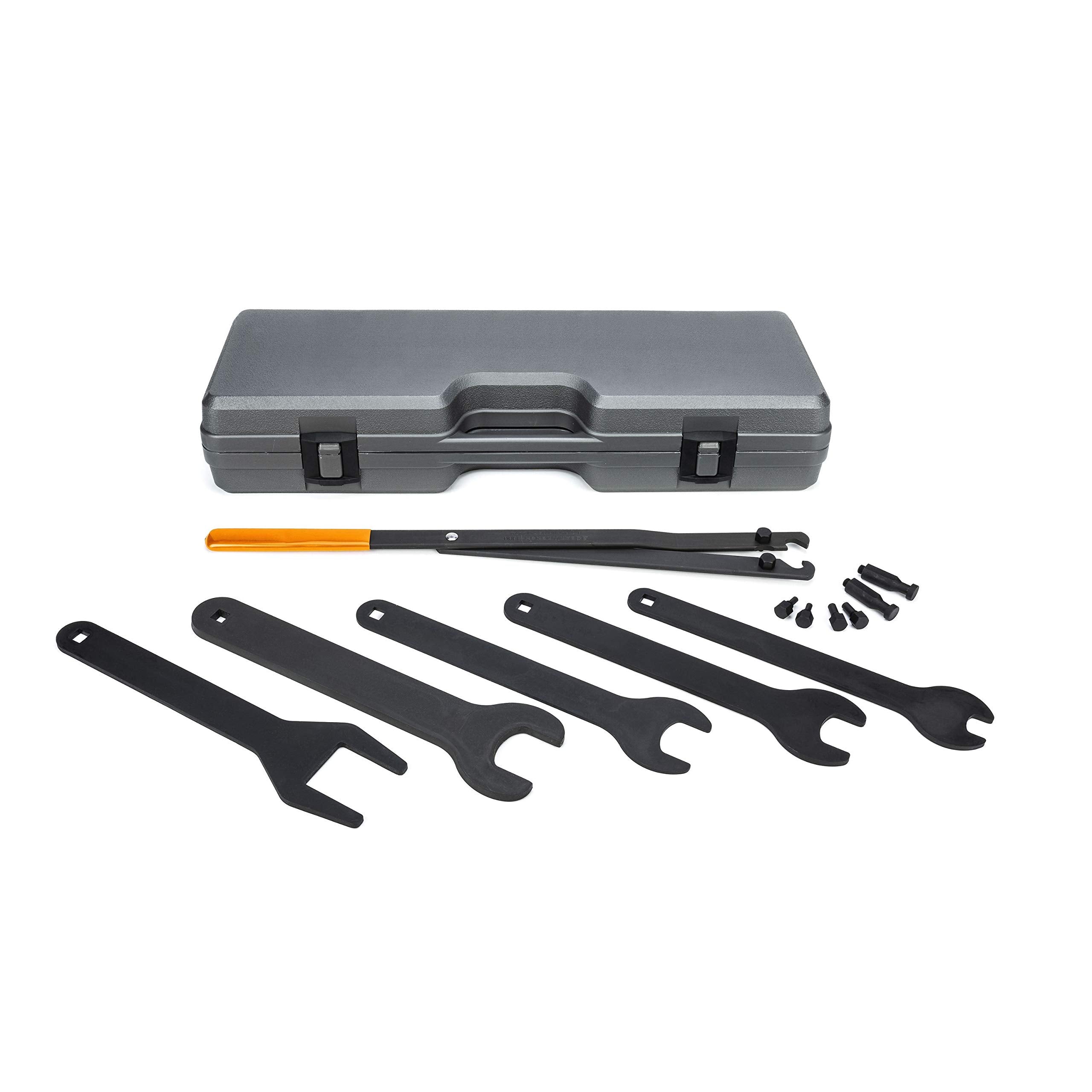 Gearwrench Fan Clutch Service Set, Fan Nut Wrenches, Pully Holder, Blow Mold Case- 41580D