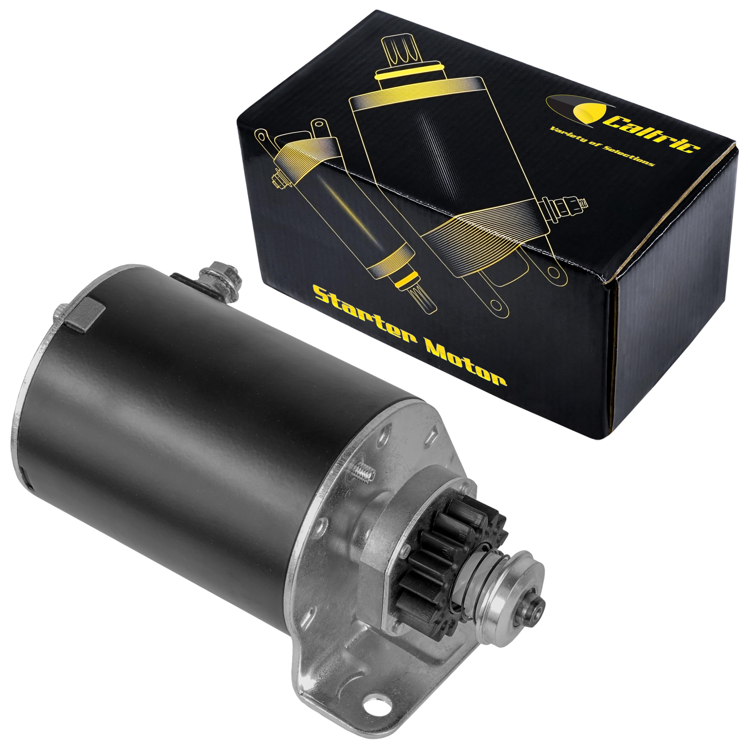 Caltric Starter Compatible with Cub Cadet Rzt50 Rzt-50 Rzt 50 B&S 2005-2006/16 Teeth Improved Steel Gear
