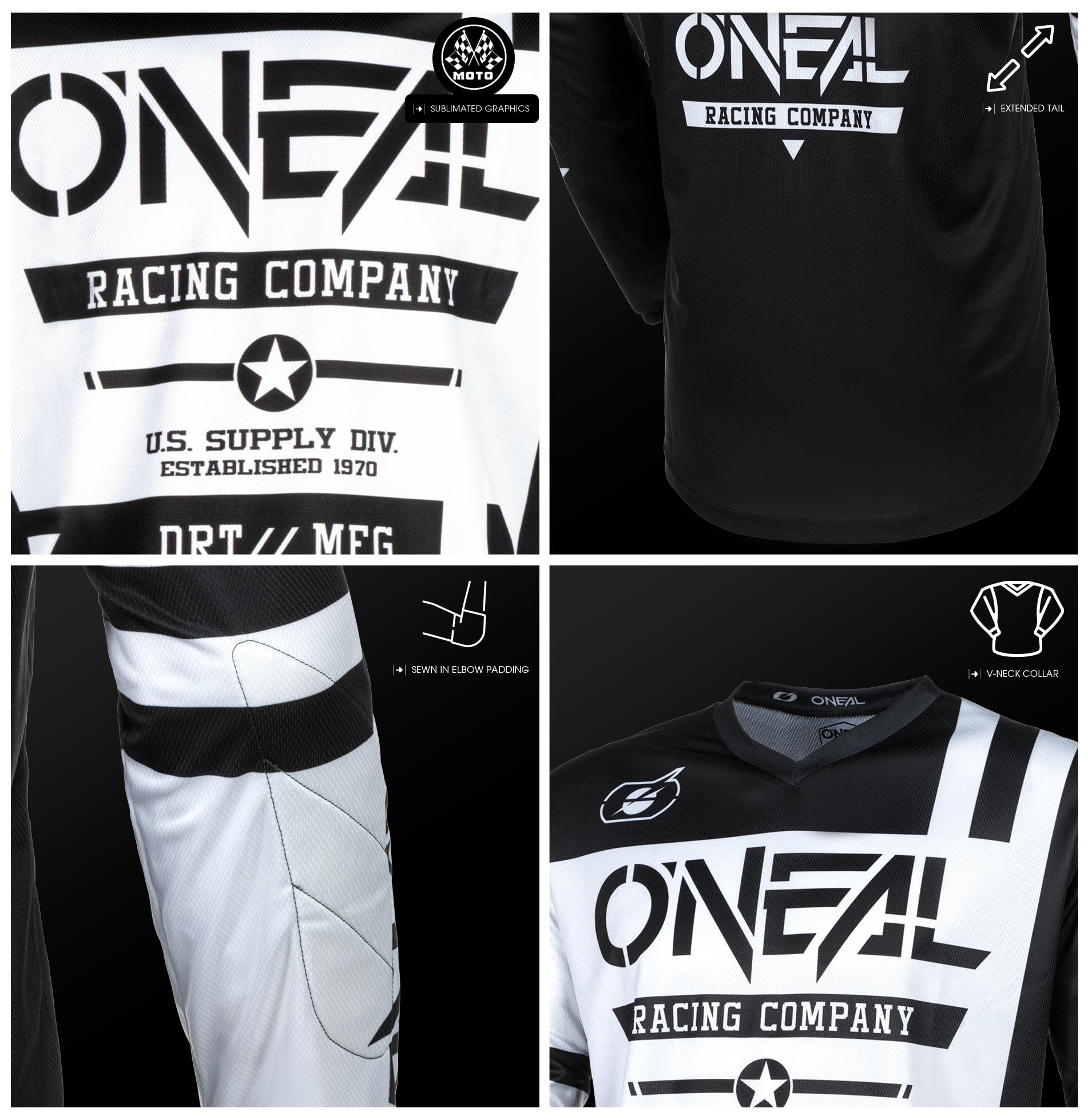 O'Neal Element V.24 Jersey Men'S Warhawk Black/White L