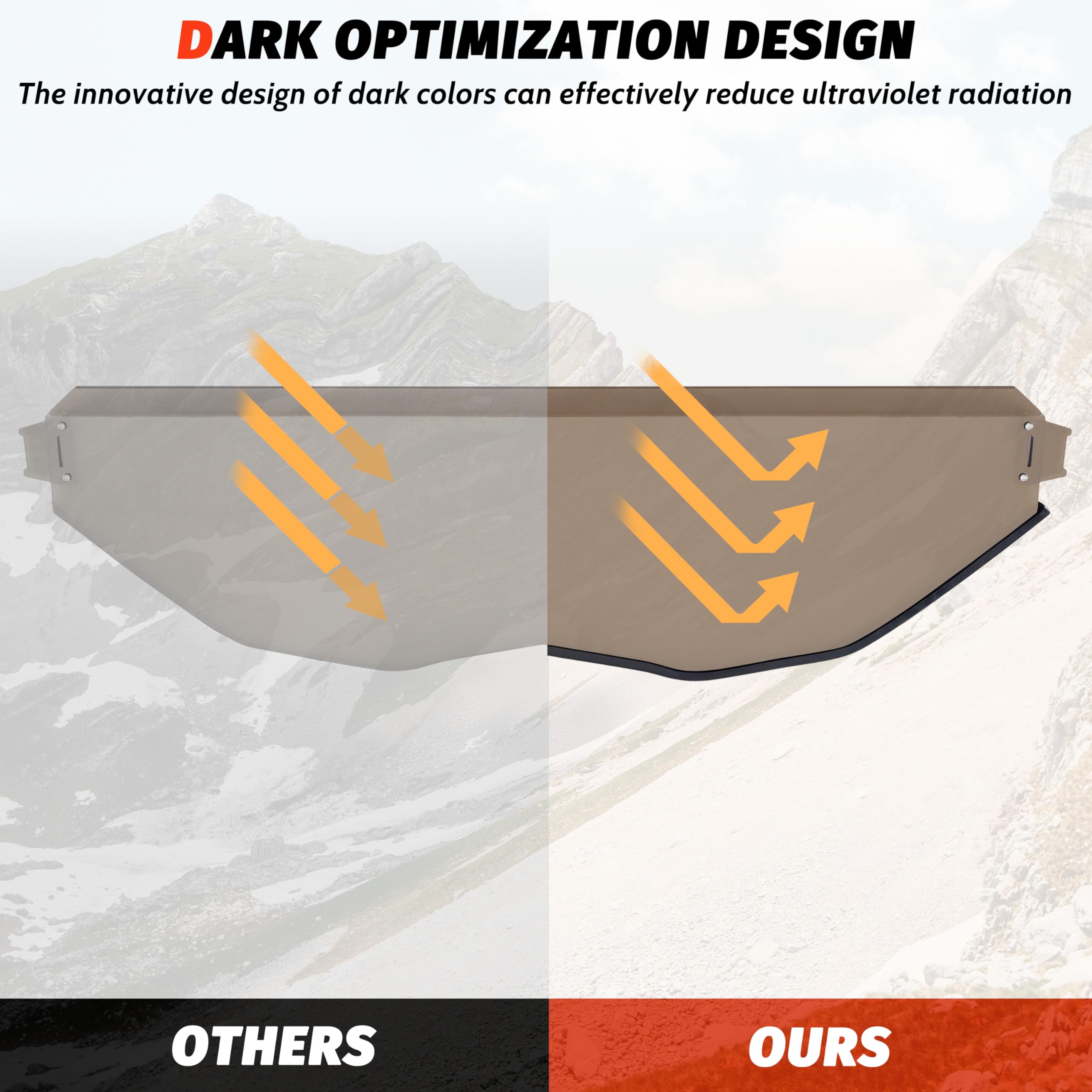 Sautvs X3 Dark Tinted Half Windshield, Poly Vented Mid Windscreen Window For Can-Am Maverick X3 Xrs Xds Turbo R Max 2017-2025 Accessories