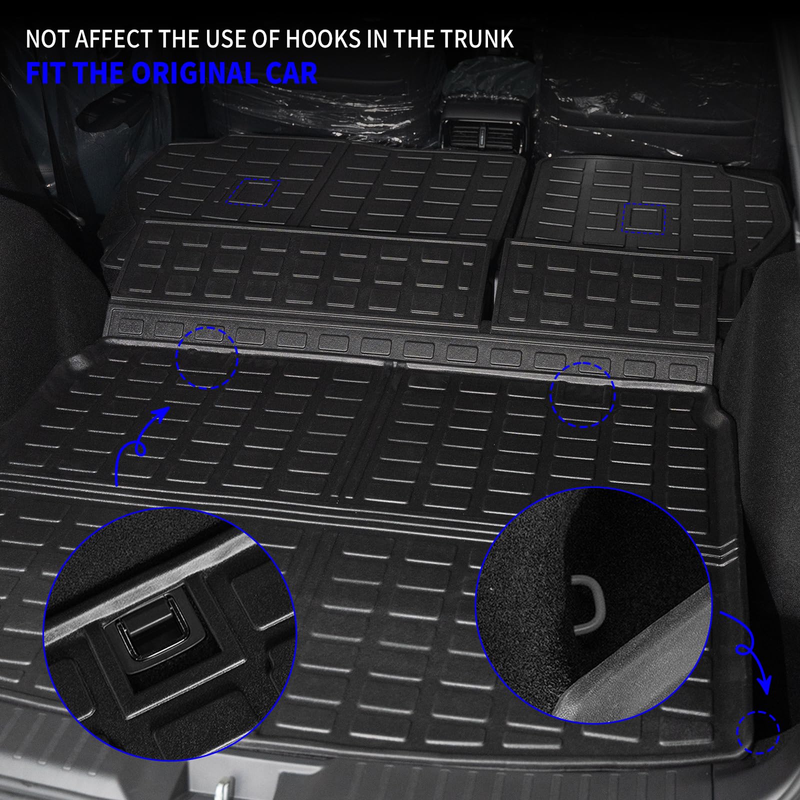 Rongtaod Cargo Mat for 2023-2026 Honda CR-V (Including Hybrid) - Trunk & Backseat Protector, Fits Upper Deck, Durable Accessories