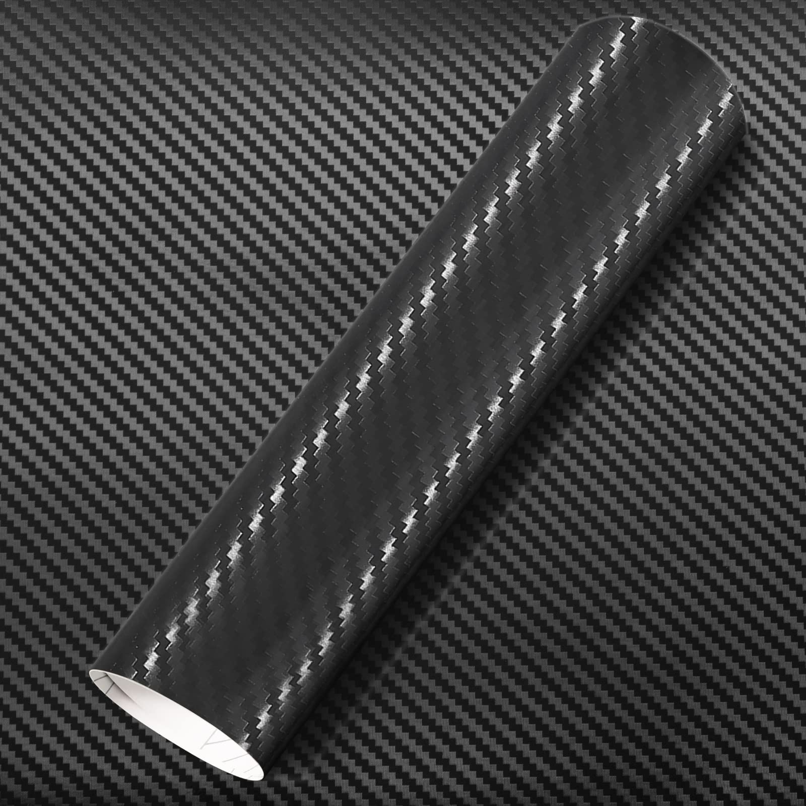 Teckwrap 1Ft X 5Ft 5D High Gloss Black Carbon Fiber Vinyl Bubble Free Air Release Car Wrap Film Automotive Diy Decals