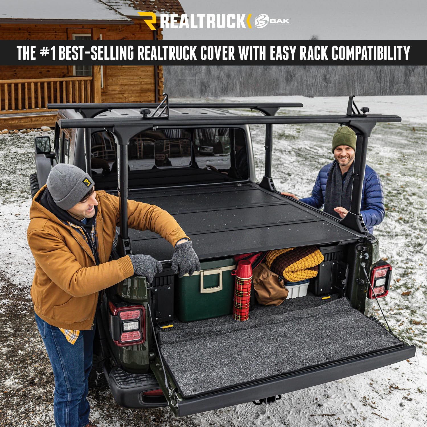 Realtruck Bak Mx4 Ts Hard Folding Truck Bed Tonneau Cover | 449223Ts | Fits 2019-2025 Ram 1500 (New Body Style) W/O Rambox, W/O