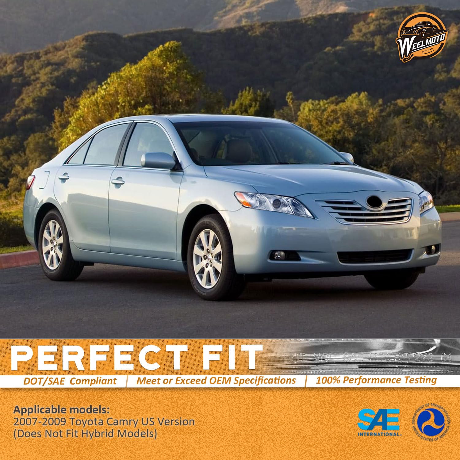 WEELMOTO Anti-Fogging Headlights Assembly for 2007-2009 Toyota Camry, Headlights Assemblies for 2007 2008 2009 Toyota Camry US V