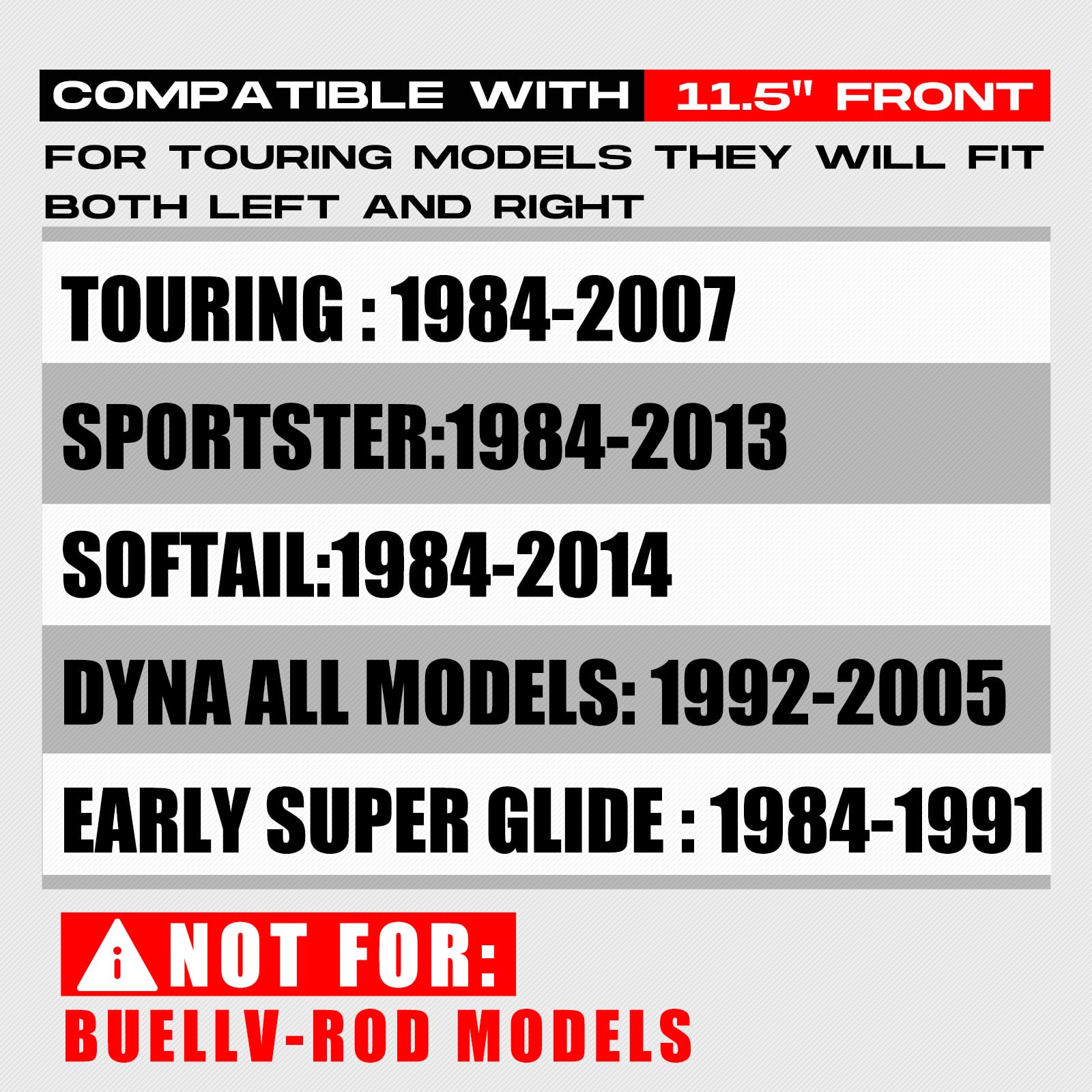 BLCYANUE 11.5'' 2 Piece Front Brake Rotor for Harley Davidson Touring Softail Sportster Dyna Early Super Glide,Mirror-Polished V