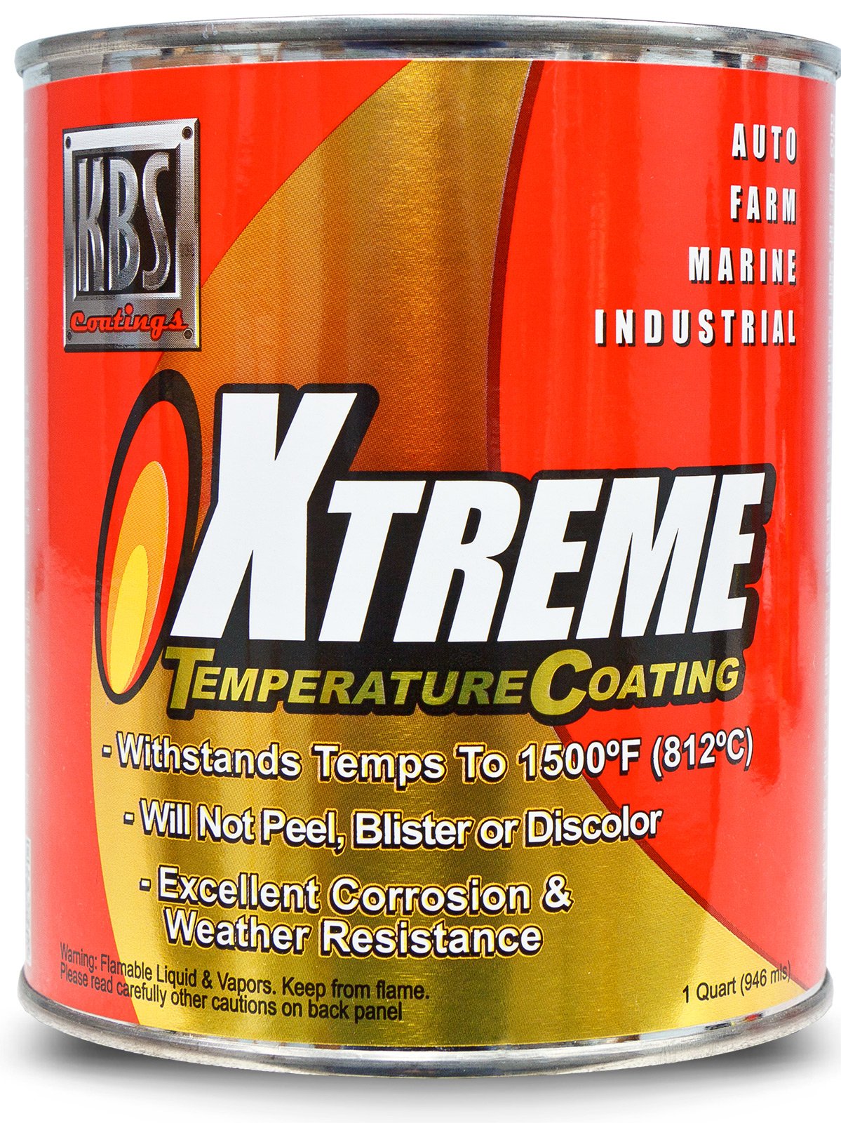 KBS Coatings 65410 Flame Blue XTC - Xtreme Temperature Coating - 1 Quart - High Temperature Coating