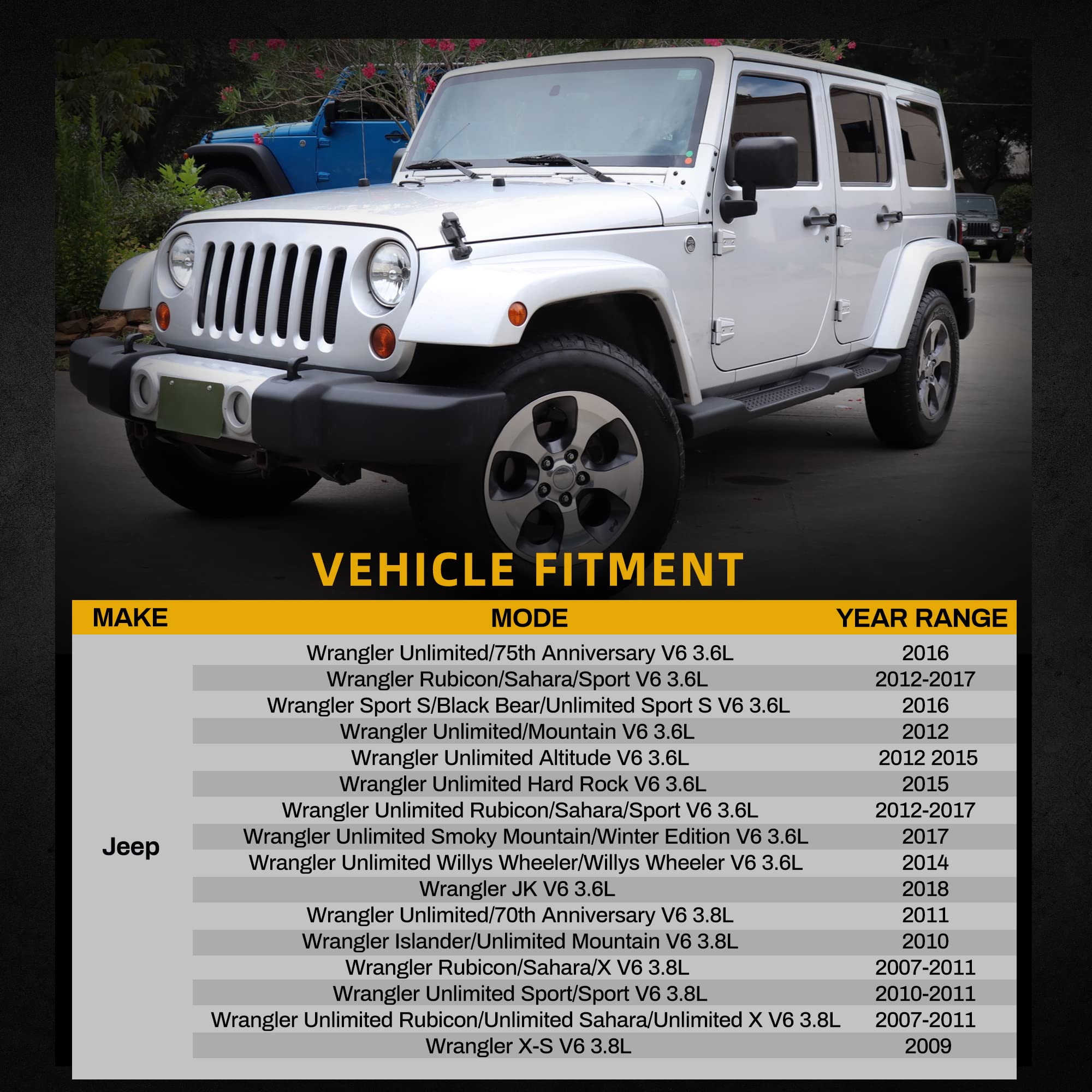 Dwvo Radiator Complete Radiator Compatible With 2012-2018 Jeep Wrangler 3.6L, 2007-2011 Jeep Wrangler 3.8L V6