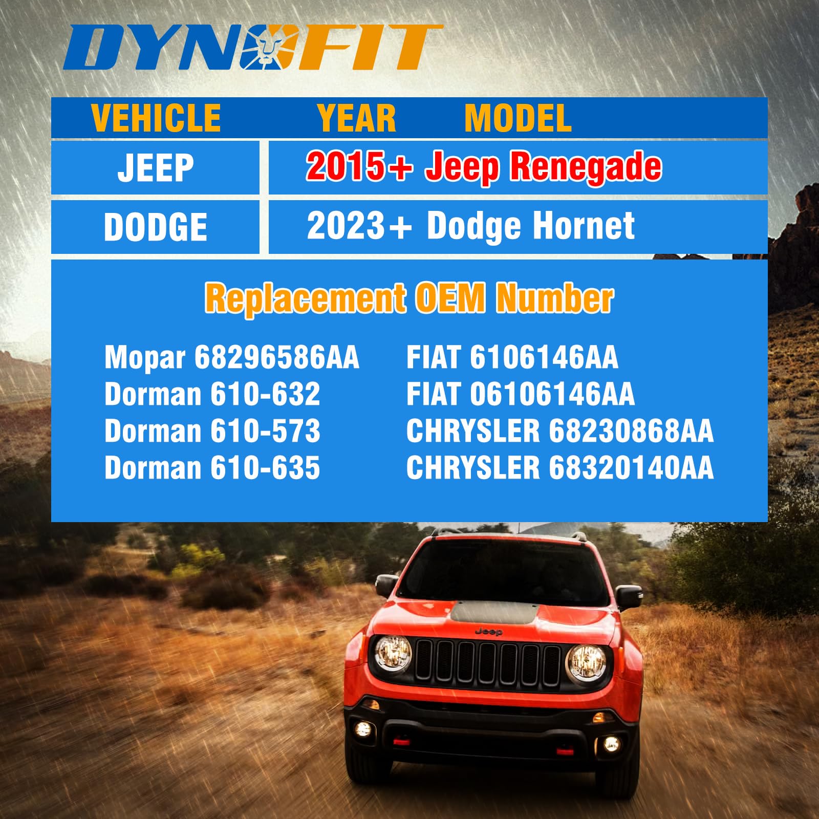 dynofit M12x1.25 OEM/Stock Wheel Lug Bolts 17mm Hex for 2015+ Je/ep Renegade, 2023+ Do-dge Hornet, 20PCS 22mm Shank Wheel Studs,