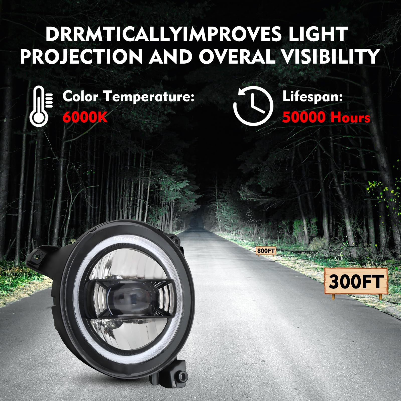 Beeyeo 9 Inch Led Headlights Rgb Halo Ring 9    Round Front Head Light, Remote Phone App Control Dot Approved For Wrangler Jl 20