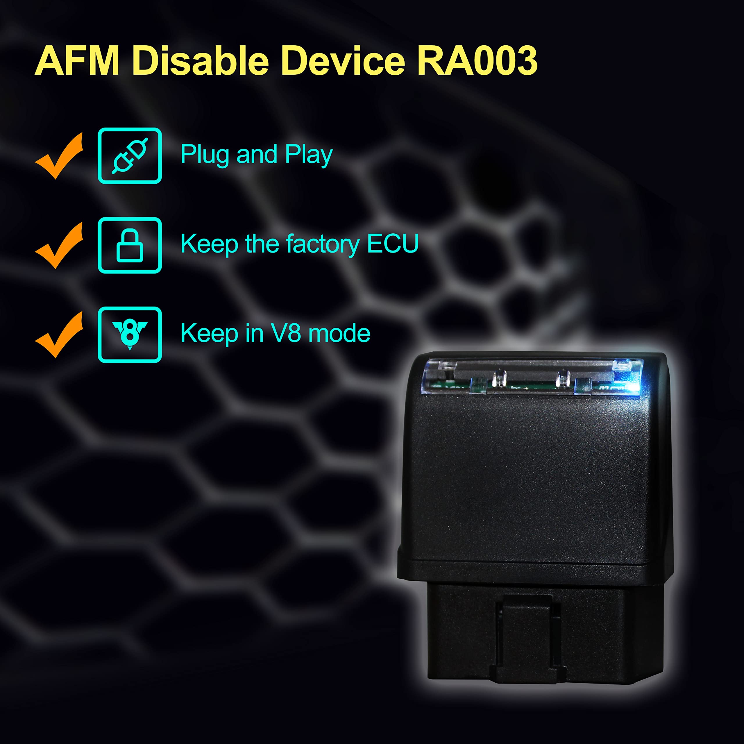 GTMOTOR RA003 Active Fuel Management Disabler for GM V6/V8 - AFM/DFM Compatible Performance Upgrade Device