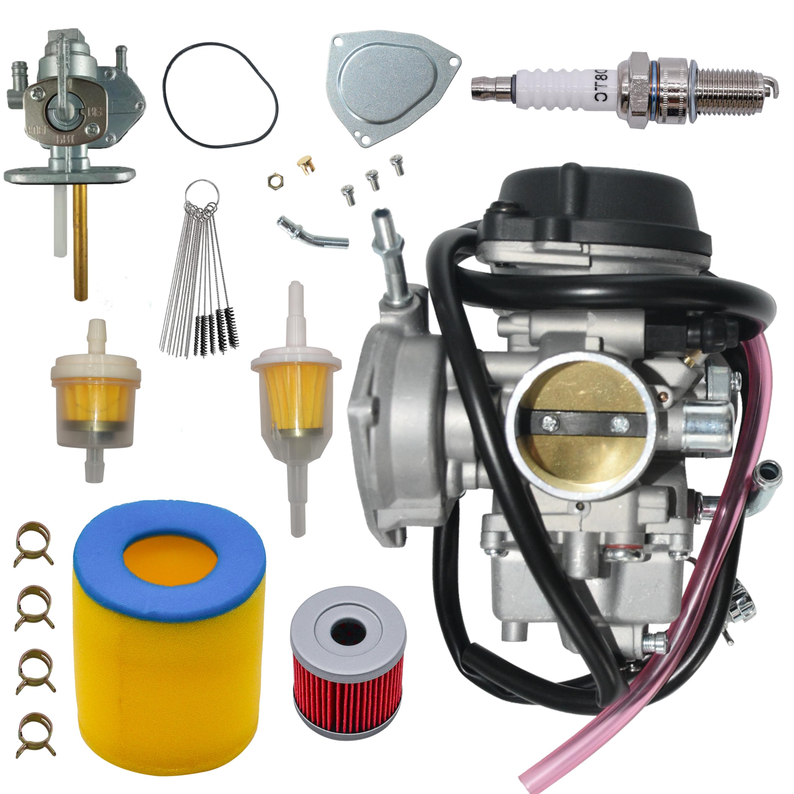 Lanigram Ltz400 Carburetor Fits For Suzuki Quadsport Lt-Z 400 2003-2007 2003 2004 2005 2006 2007 Atv Quad Carb With Air Filter And Fuel Valve