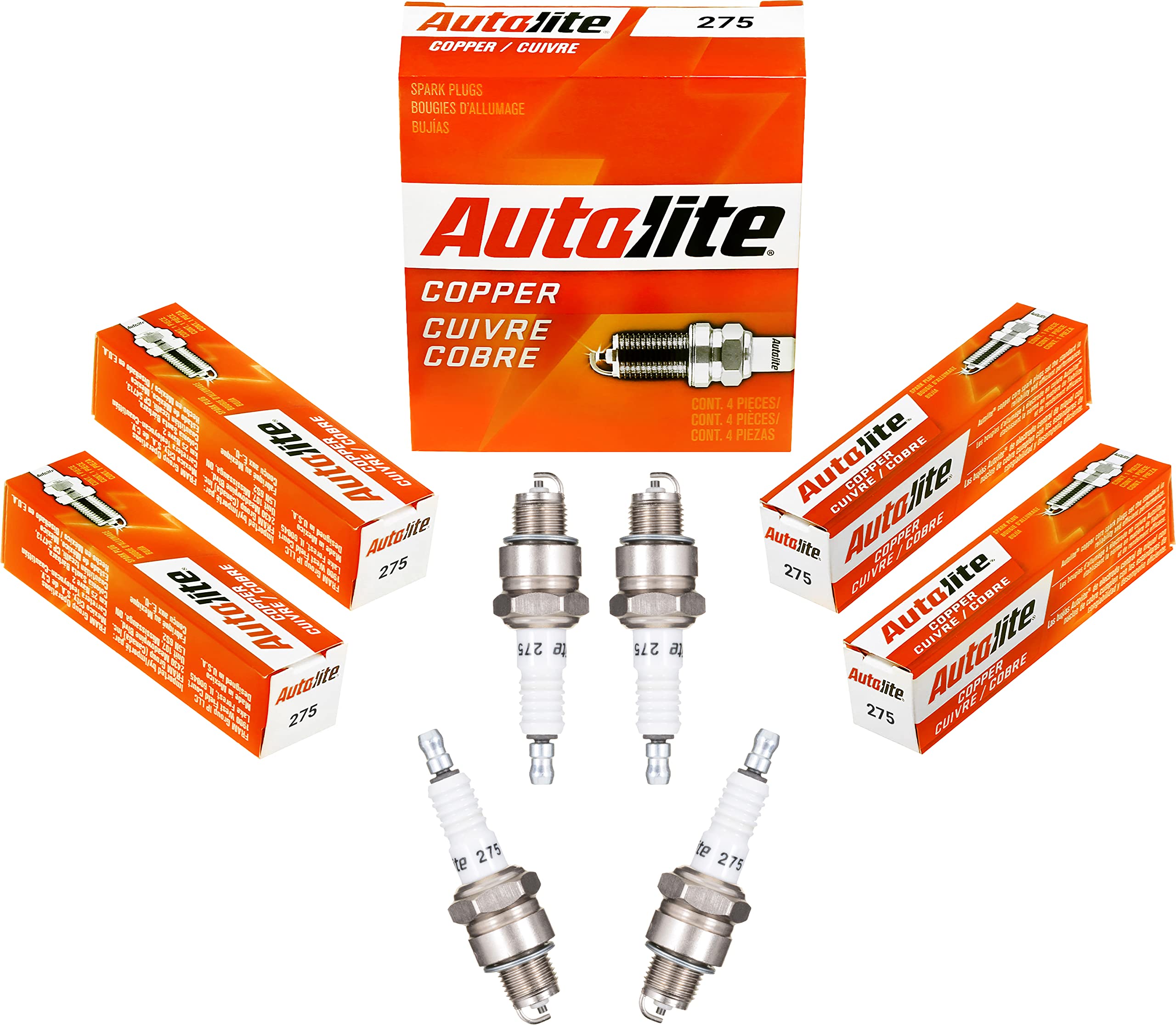 Autolite 275 Copper Non-Resistor Automotive Replacement Spark Plug (1 Pack)