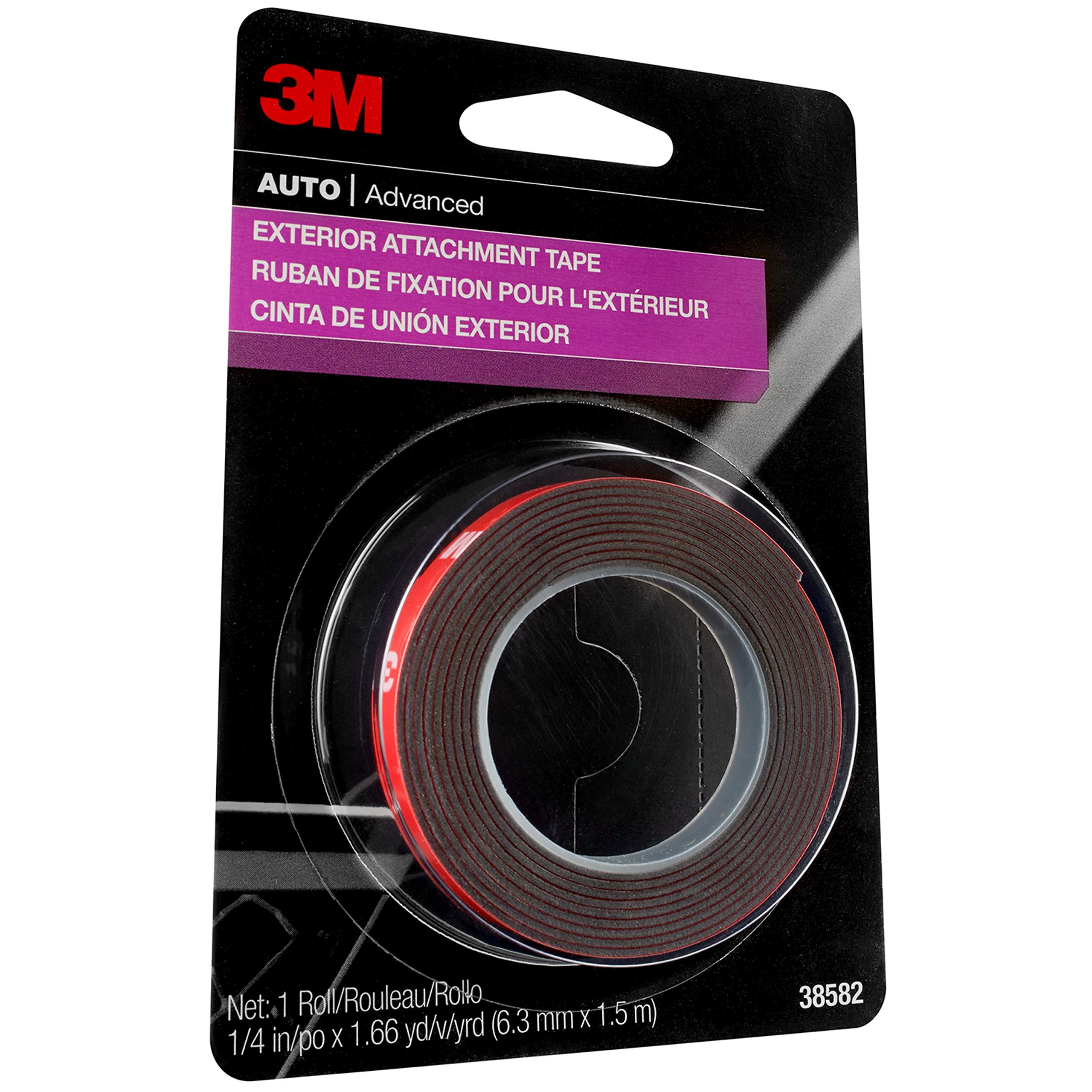 3M Auto Exterior Attachment Tape, 38582, 1/4 In X 5 Ft