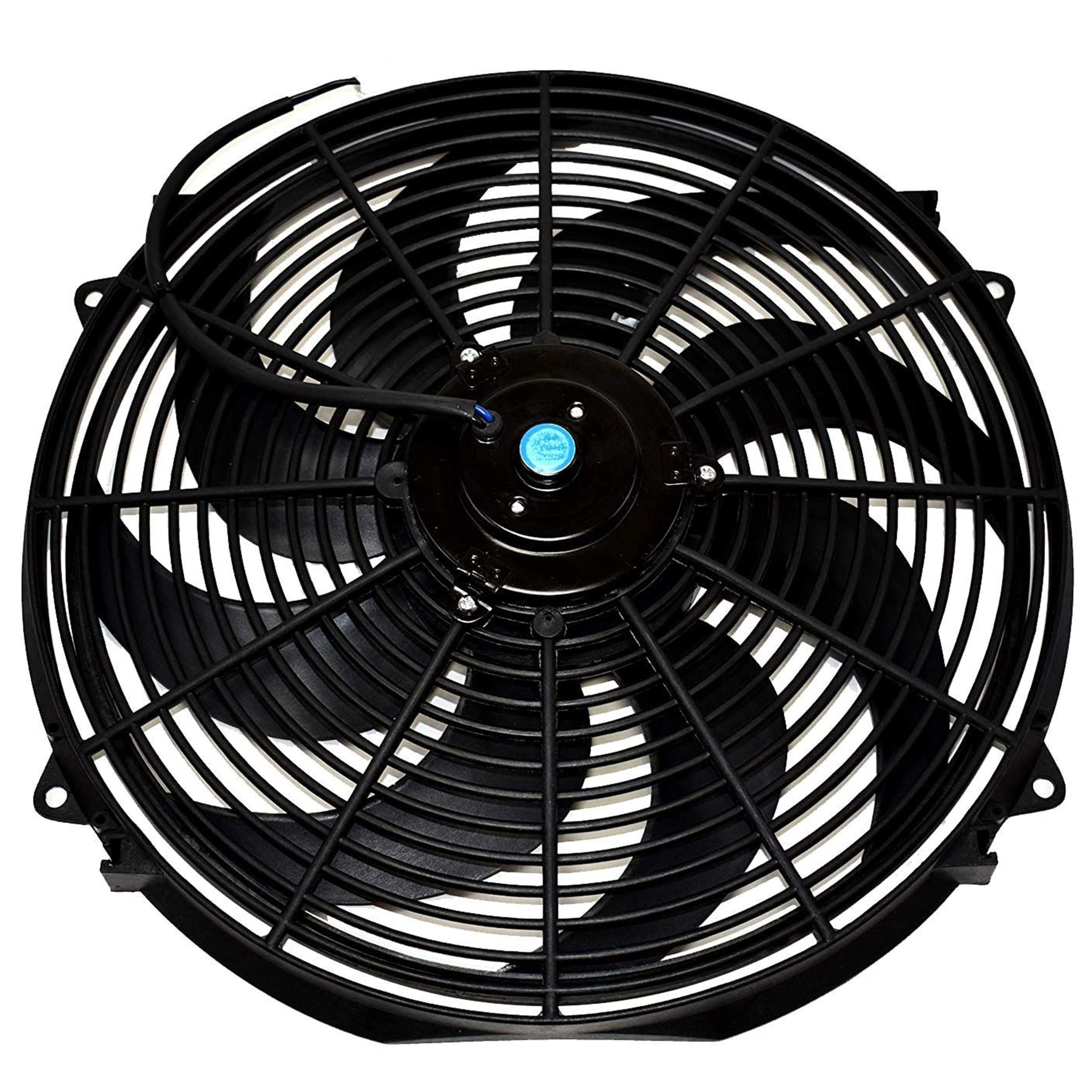 A-Team Performance - Radiator Electric Cooling Fan 16Inch Heavy Duty - 12V Wide Curved 16'' 8 Blades Thermostat Kit - 3000 Cfm R