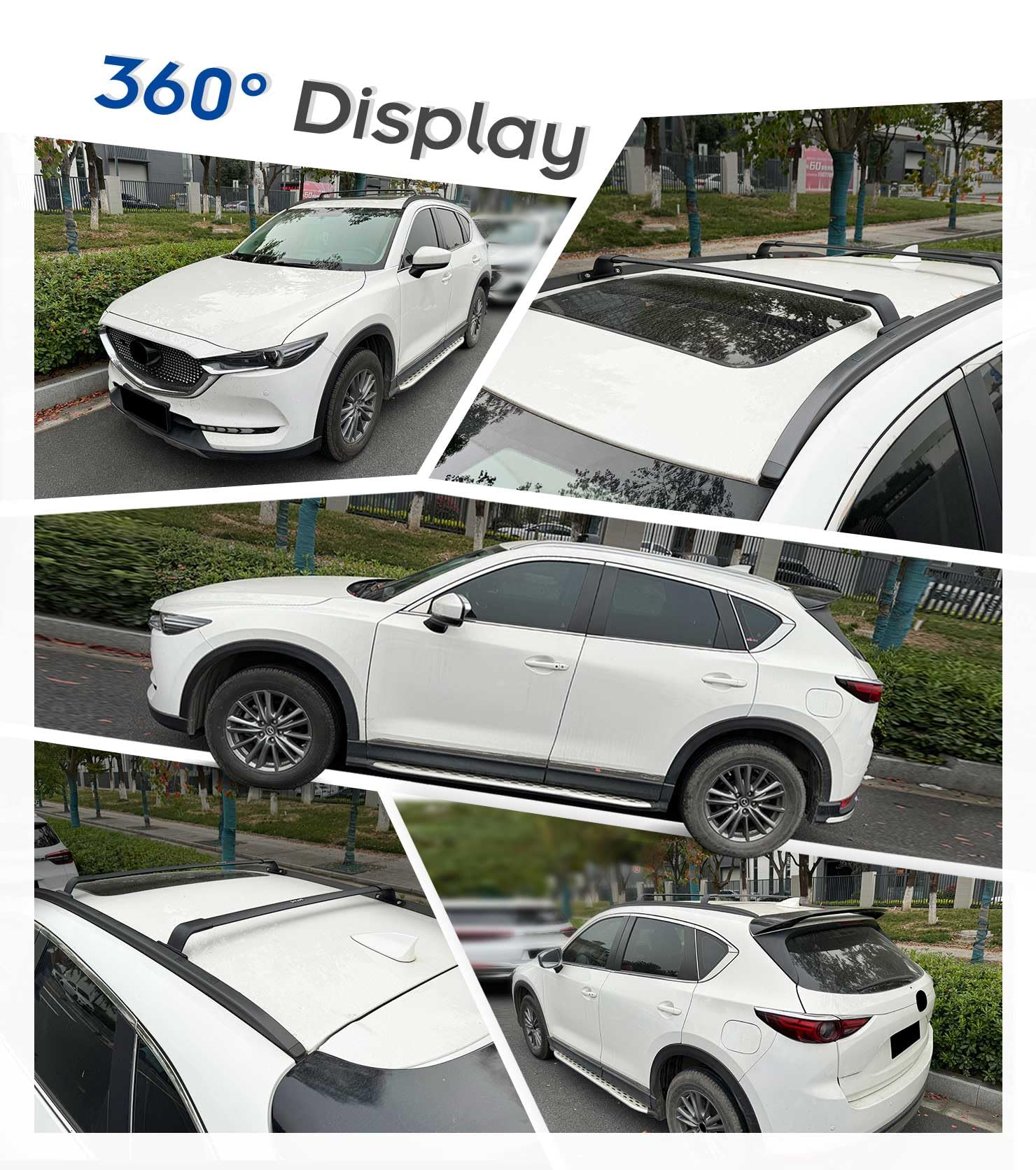 SNIXWOO Enhanced 220 LBS Roof Racks & Side Rails for Mazda CX5 CX-5 2017-2025, All Aluminum Alloy, A Set Includes 2 Cross Bars a