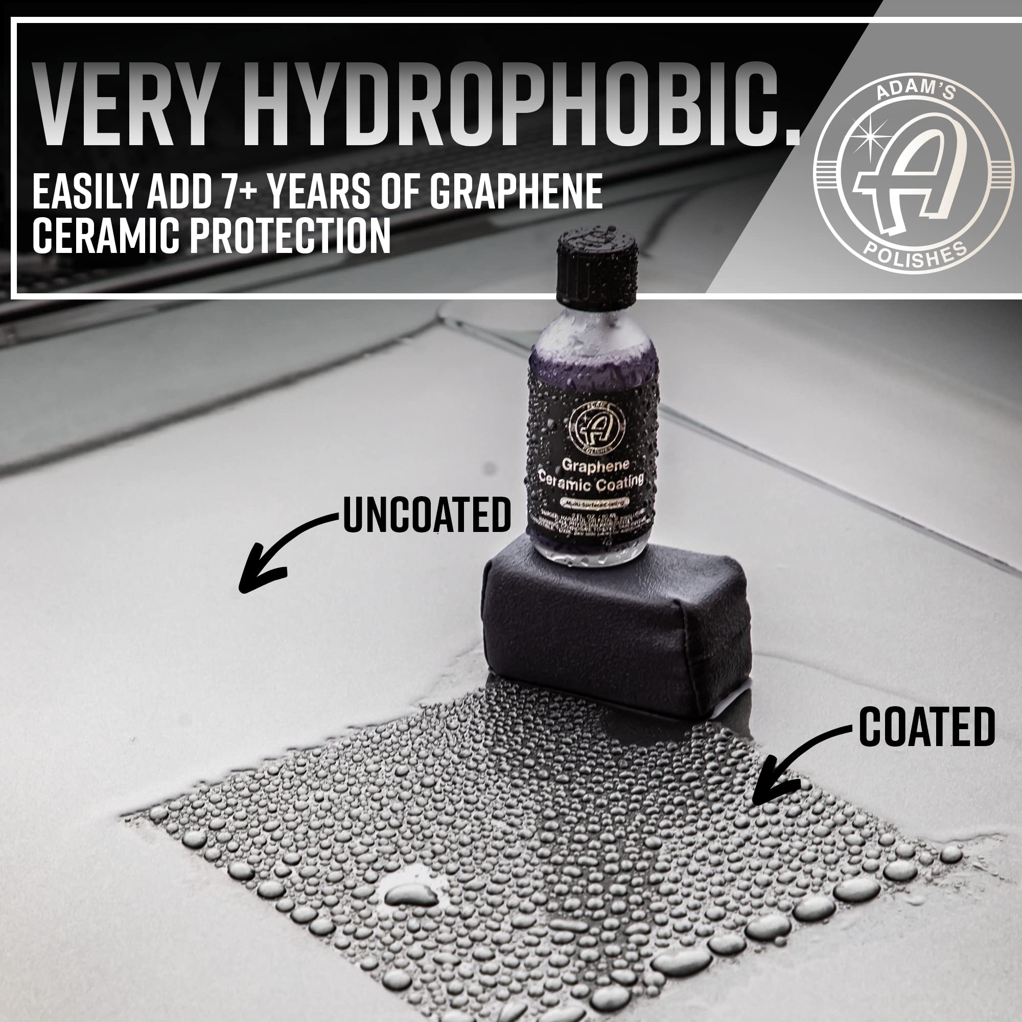 Adam'S Polishes Uv Graphene Ceramic Coating Kit, Verified 10H Ceramic Coating, 7+ Years Of Protection & Uv Glow Technology, Appl