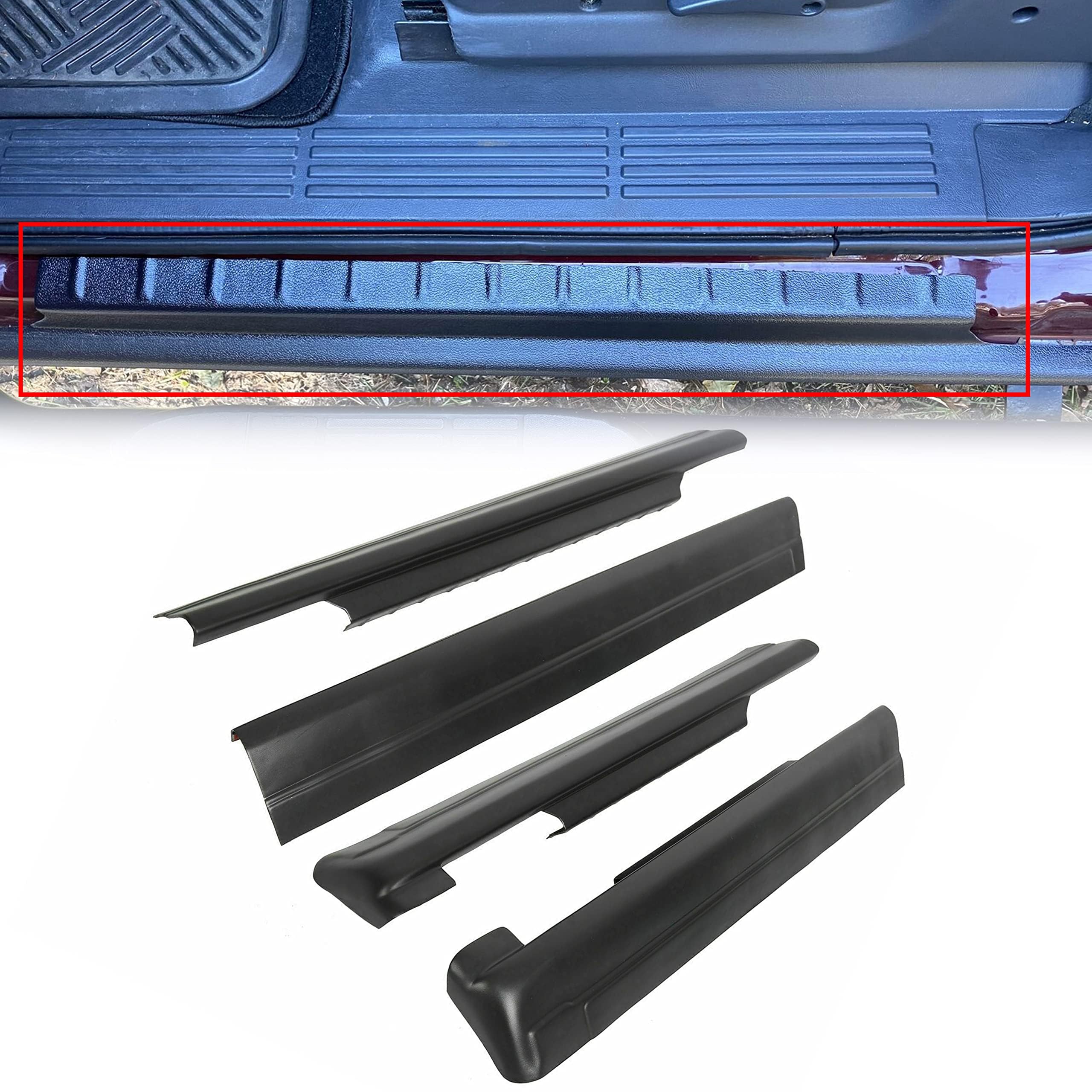 Ecotric Rocker Panel Guard Trail Armor Compatible With 1999-2006 Chevy Chevrolet Silverado/Gmc Sierra 1500 2500 3500 2007 Chevy Chevrolet Silverado 1500 2500 Hd 3500 Classic Crew Cab