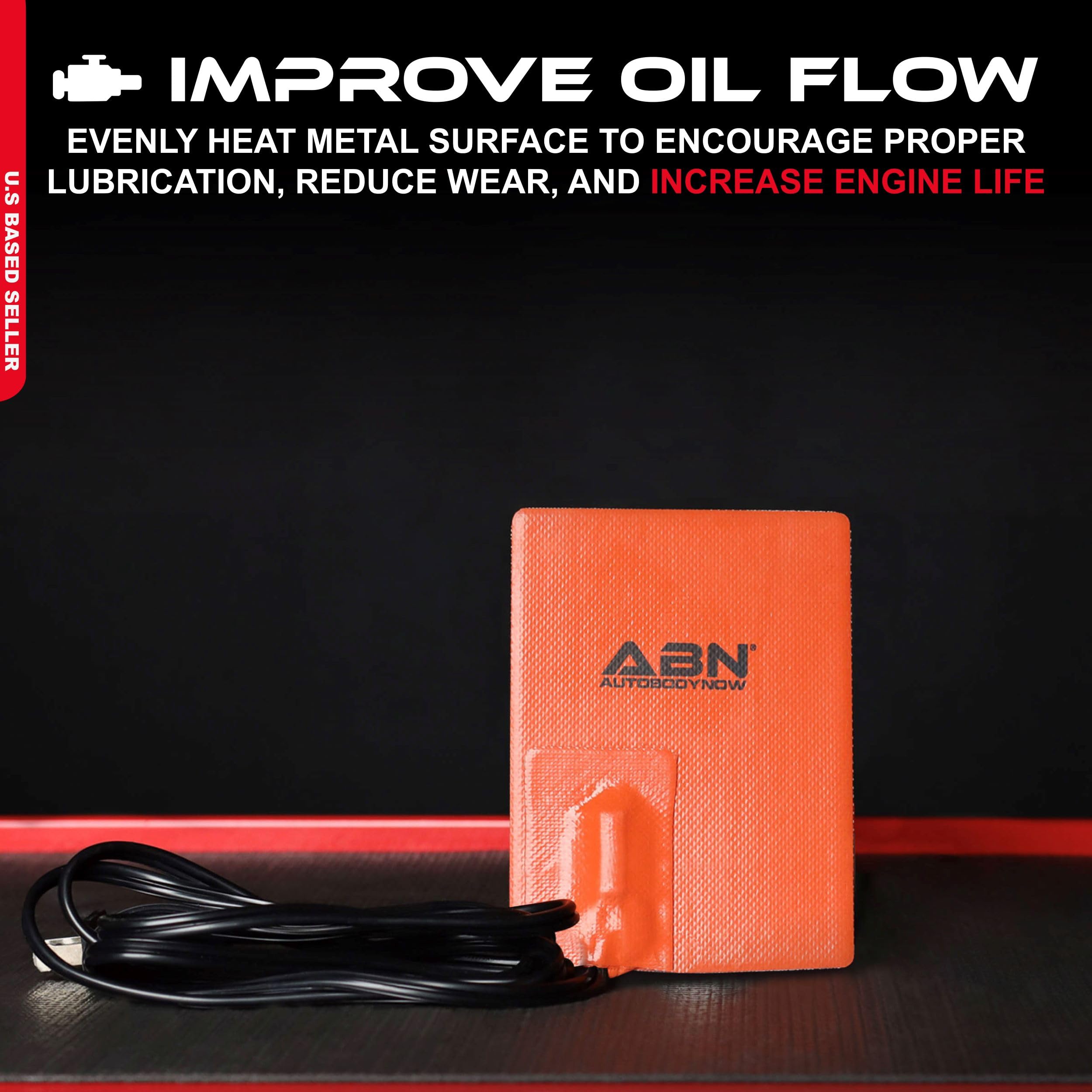 Abn Silicone Heater Pad Car Battery Heater Pad Engine Block Heater Pad Oil Pan Heater Pad, 4X5 Inch - 120V 250 Watt