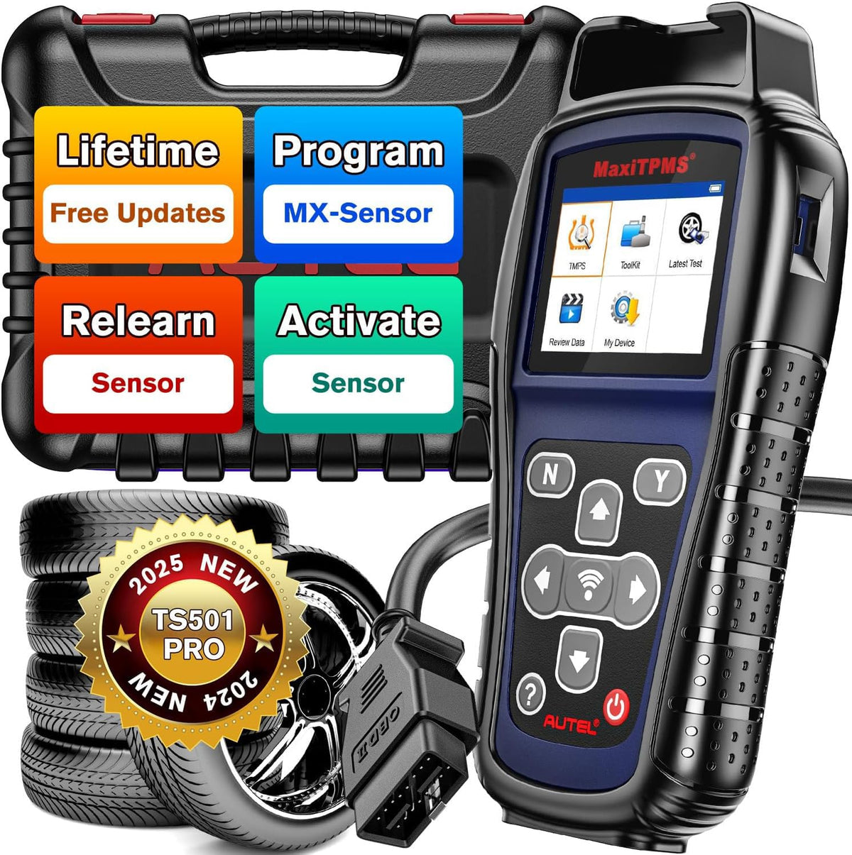 Autel Maxitpms Ts501 Pro, 2025 Tpms Programming Tool Same As Ts508, Up Of Ts501 Ts408S, Relearn Activate 99% Tpms Sensors, Progr