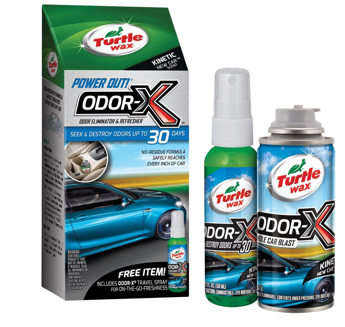 Turtle Wax 50653 Power Out Odor-X Whole Car Blast - 2.5 Fl Oz.