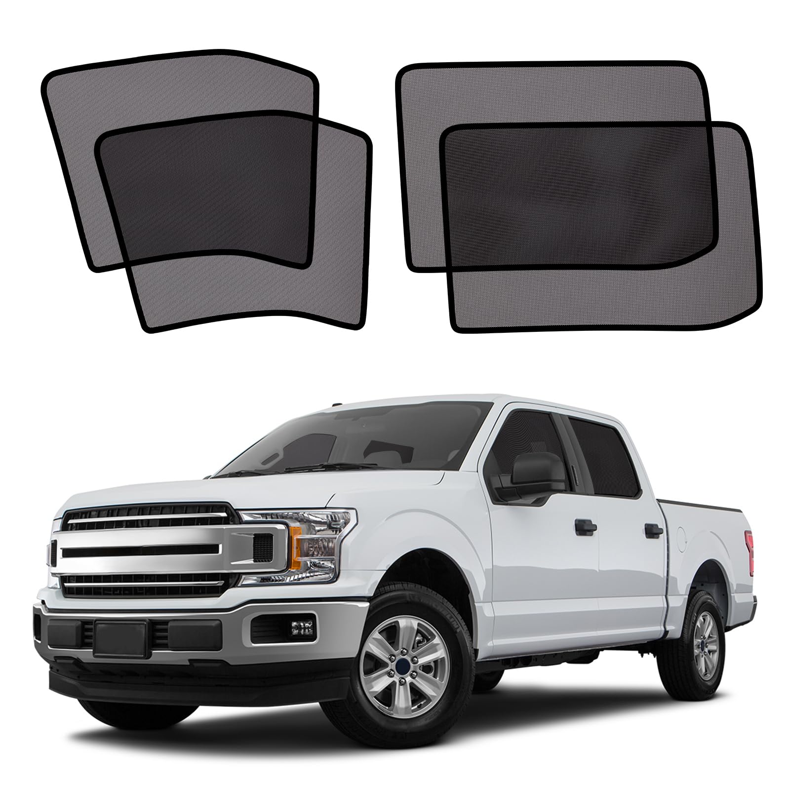 XCBYT Car Window Shades for 2015-2024 F150 Sun Shade for Car Baby Side Window with Breathable Mesh Blocking 99% UV Glare and Pri