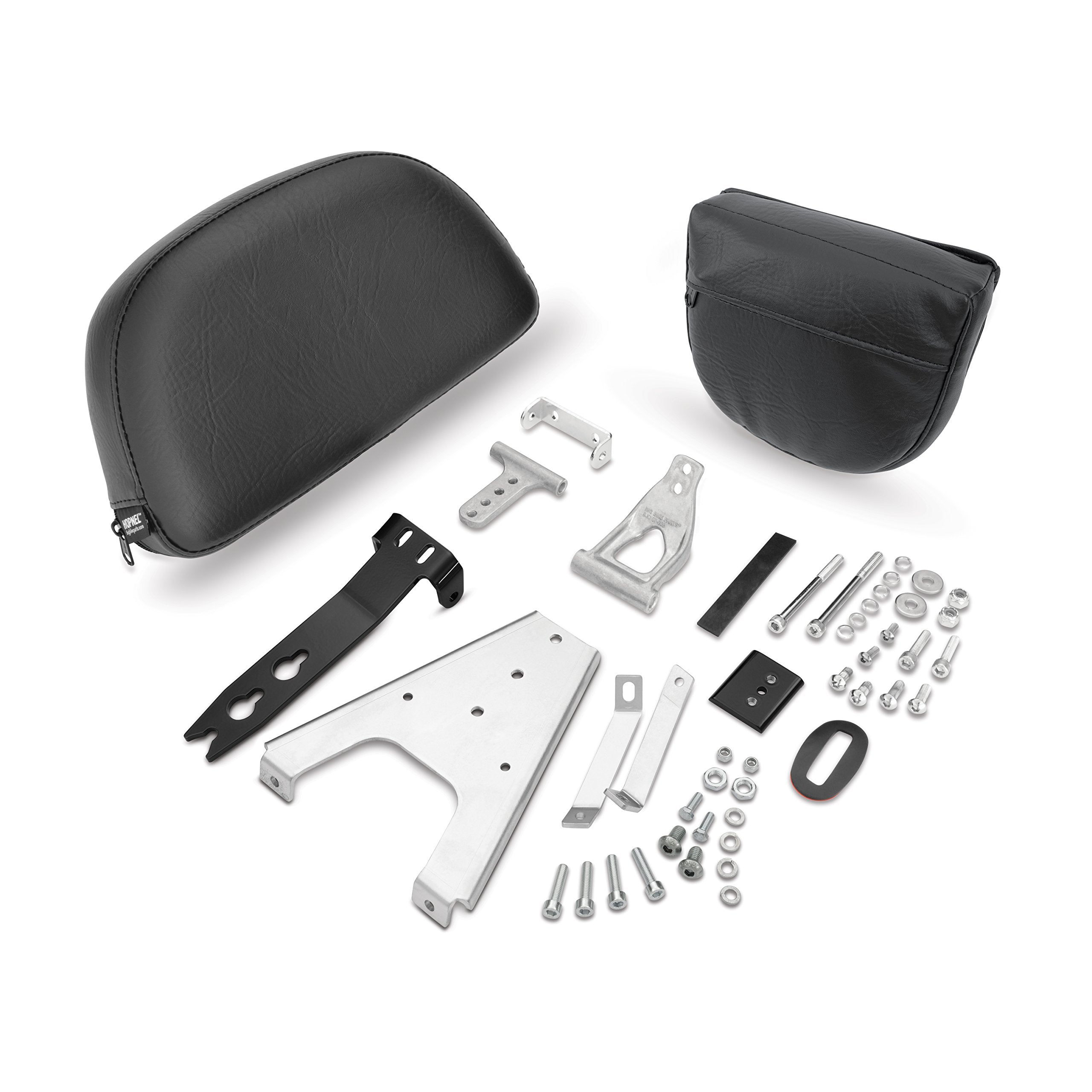 Show Chrome Accessories 30-208 Black Detachable Smart Mount Backrest (Indian)