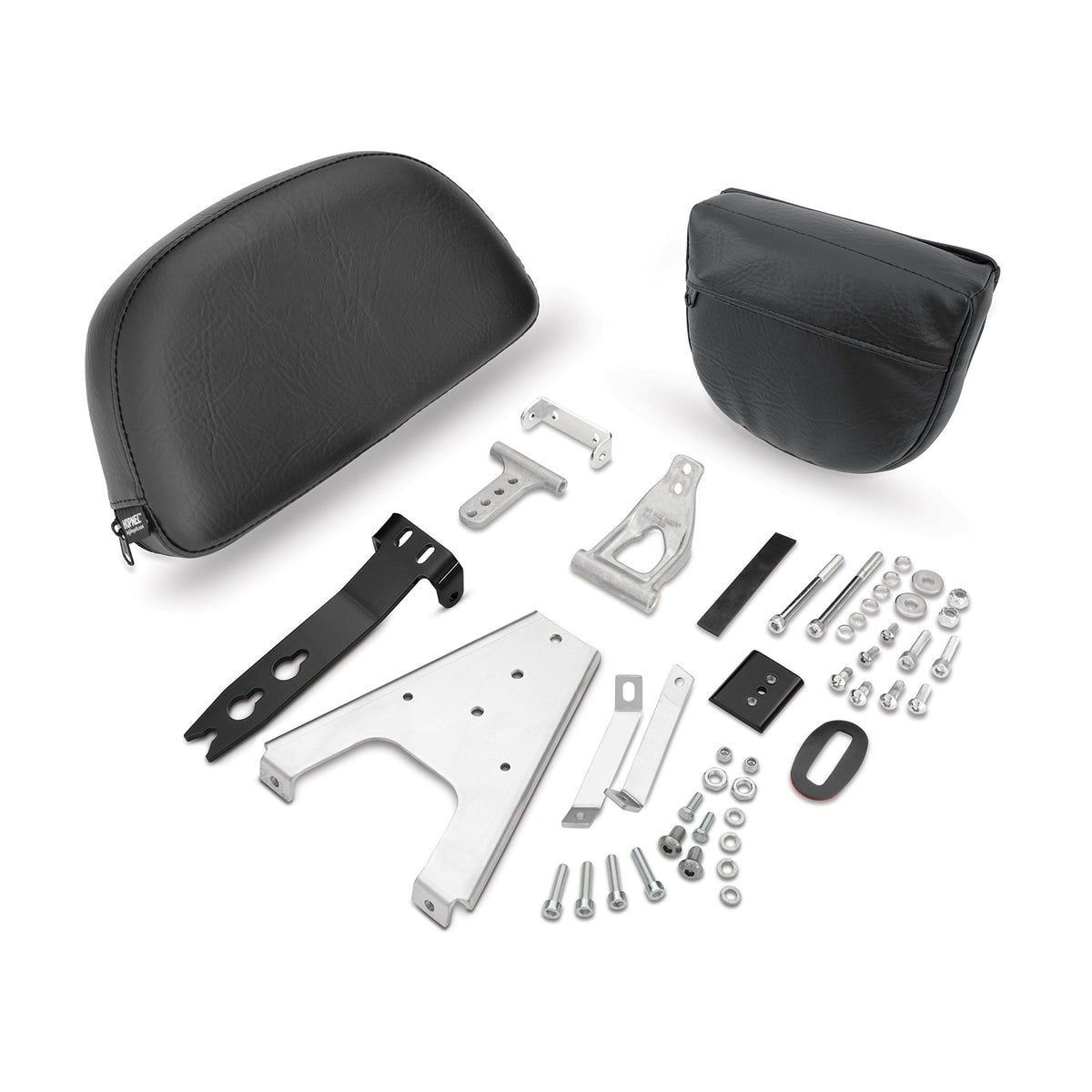 Show Chrome Accessories 30-208 Black Detachable Smart Mount Backrest (Indian)