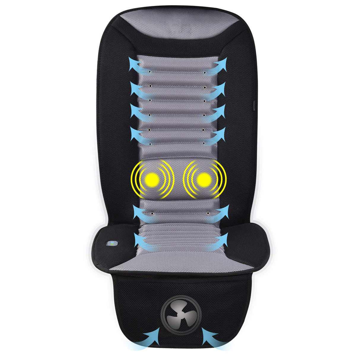 Snailax SL-252 Cool Air Car Seat Cushion with Back Massage, 12V Fan with 2 Cooling Air Speeds for Car or Office Chair Cover for 