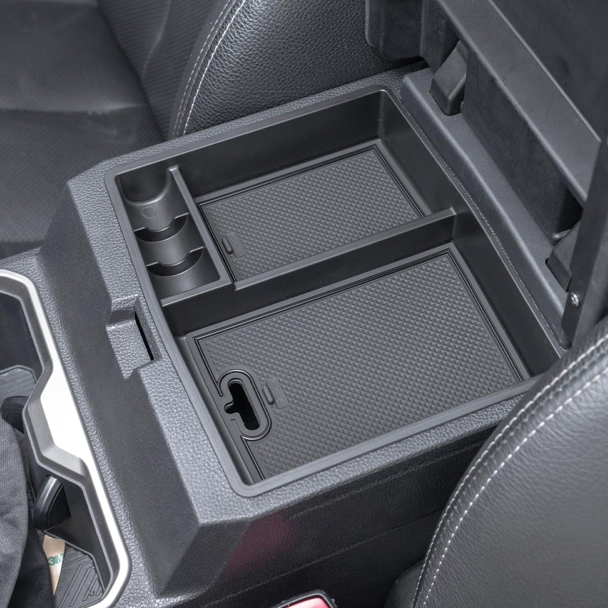 JDMCAR Center Console Organizer Compatible with 2024 2025 Toyota Tacoma, Armrest Insert ABS Plastic Coin Holder Secondary Storag
