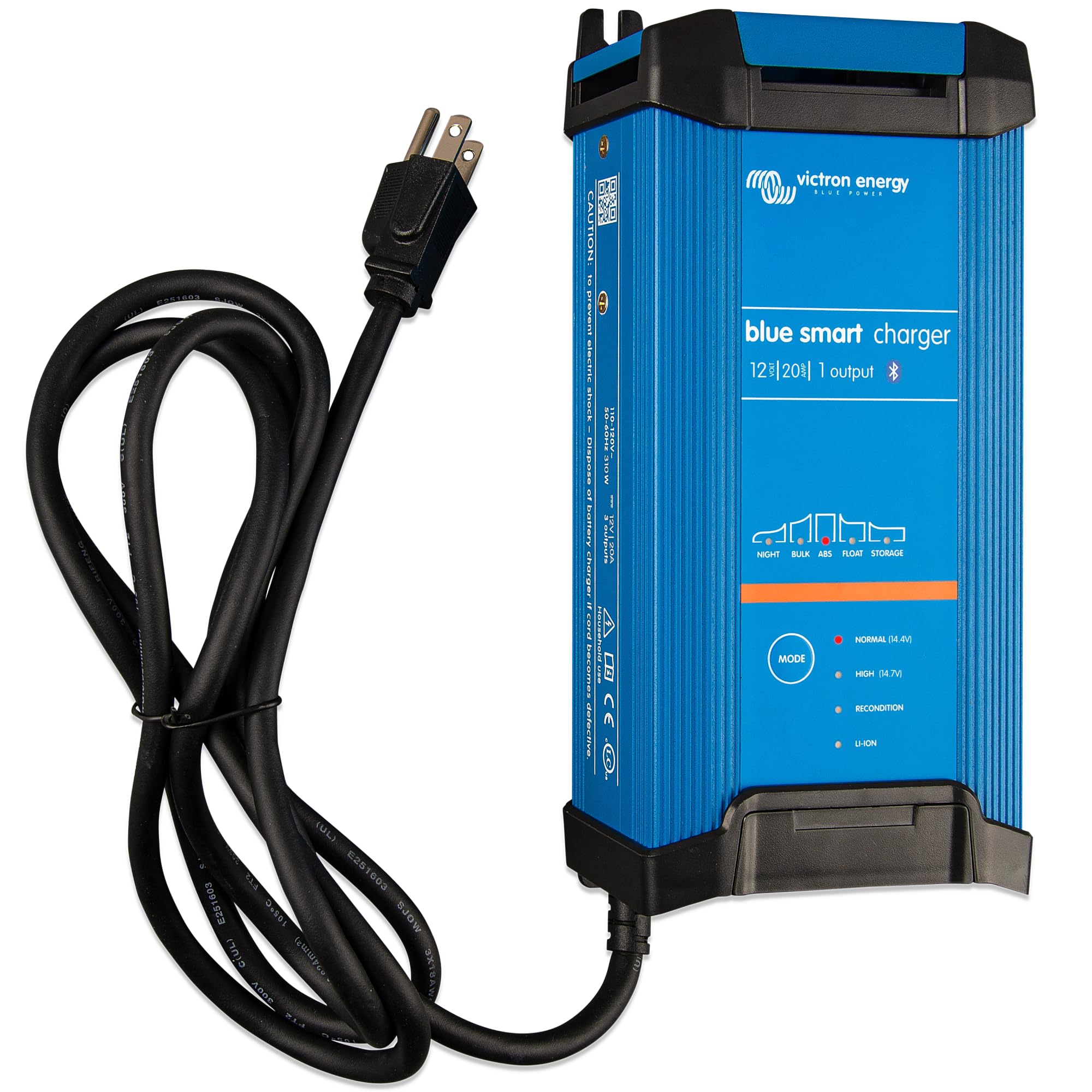 Victron Energy Blue Smart IP22 Smart Car Battery Charger 12V 20A, Float & Trickle Charger and Desulfator for Motorcycle, ATV, RV