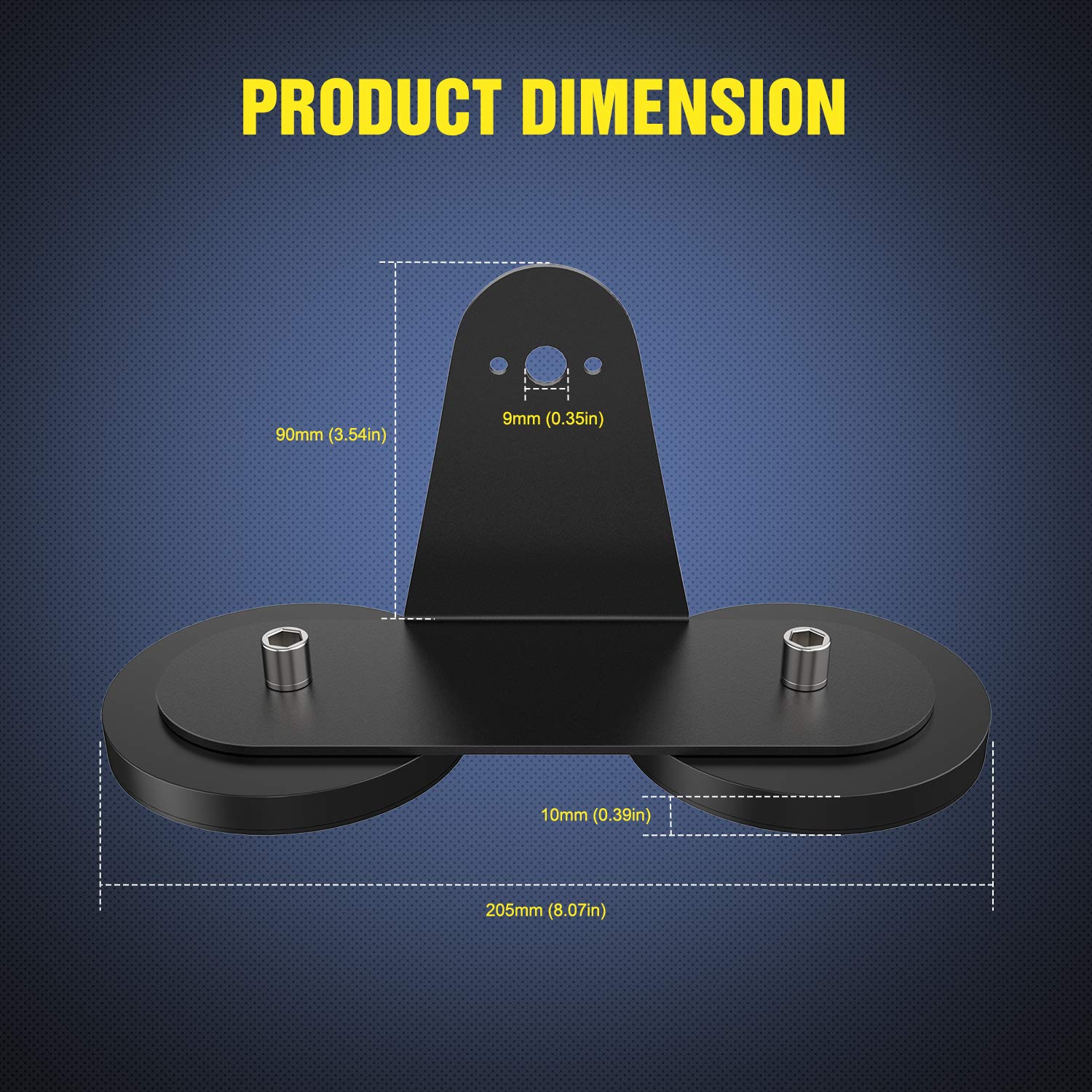 Nilight 2Pcs Magnetic Base Led Light Bar Mounting Brackets, Powerful Sucker Holder For Straight Curved Side-Mounted Light Bar Mo