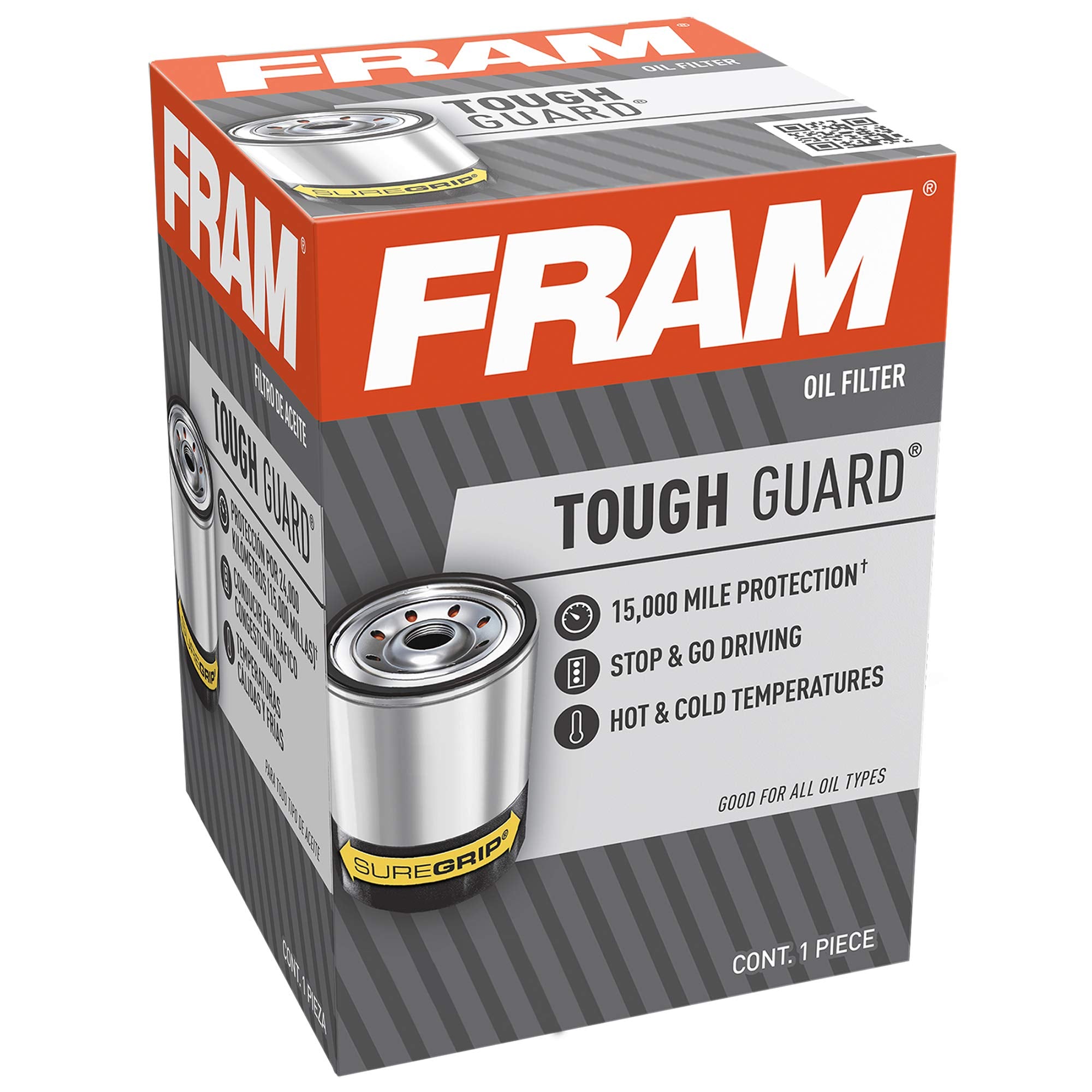 Fram Tough Guard Tg2, 15K Mile Change Interval Spin-On Oil Filter