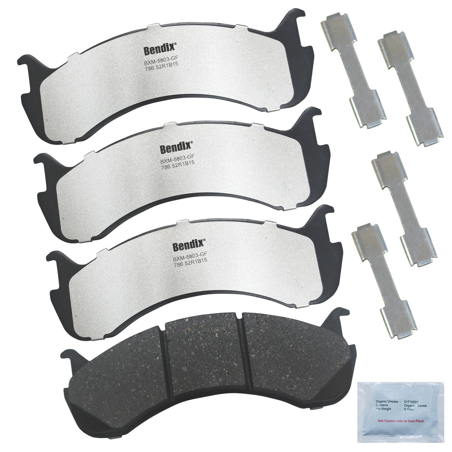 Bendix Fleet Metlok Mkd786Fm Brake Pads For Blue Bird All American Fe,All Re,Commercial Bus,Tc,Fleetwood Bounder,Anniversary Edi