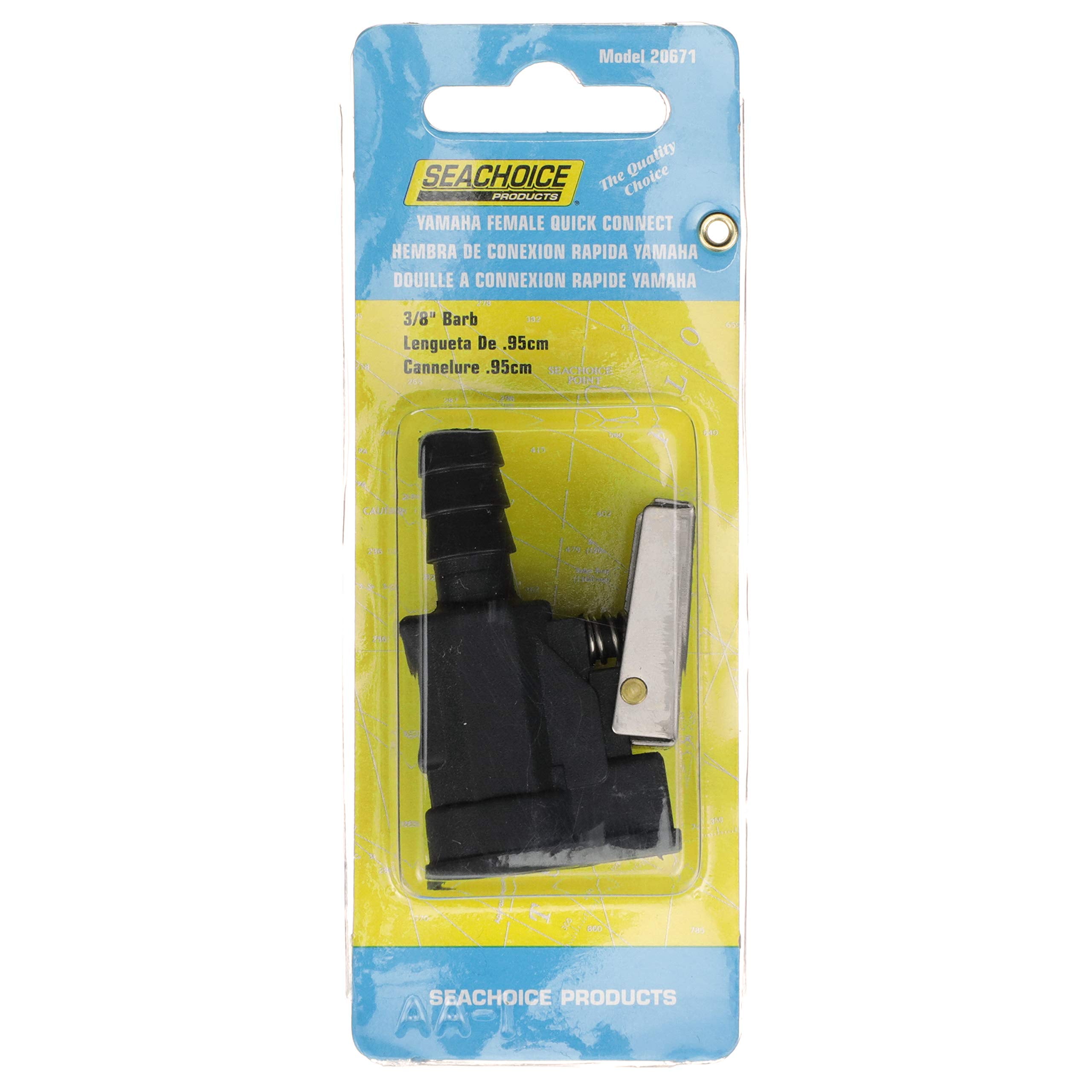 Seachoice Fuel Connector For Yamaha, Mercury/Female, 3/8 In. Barb