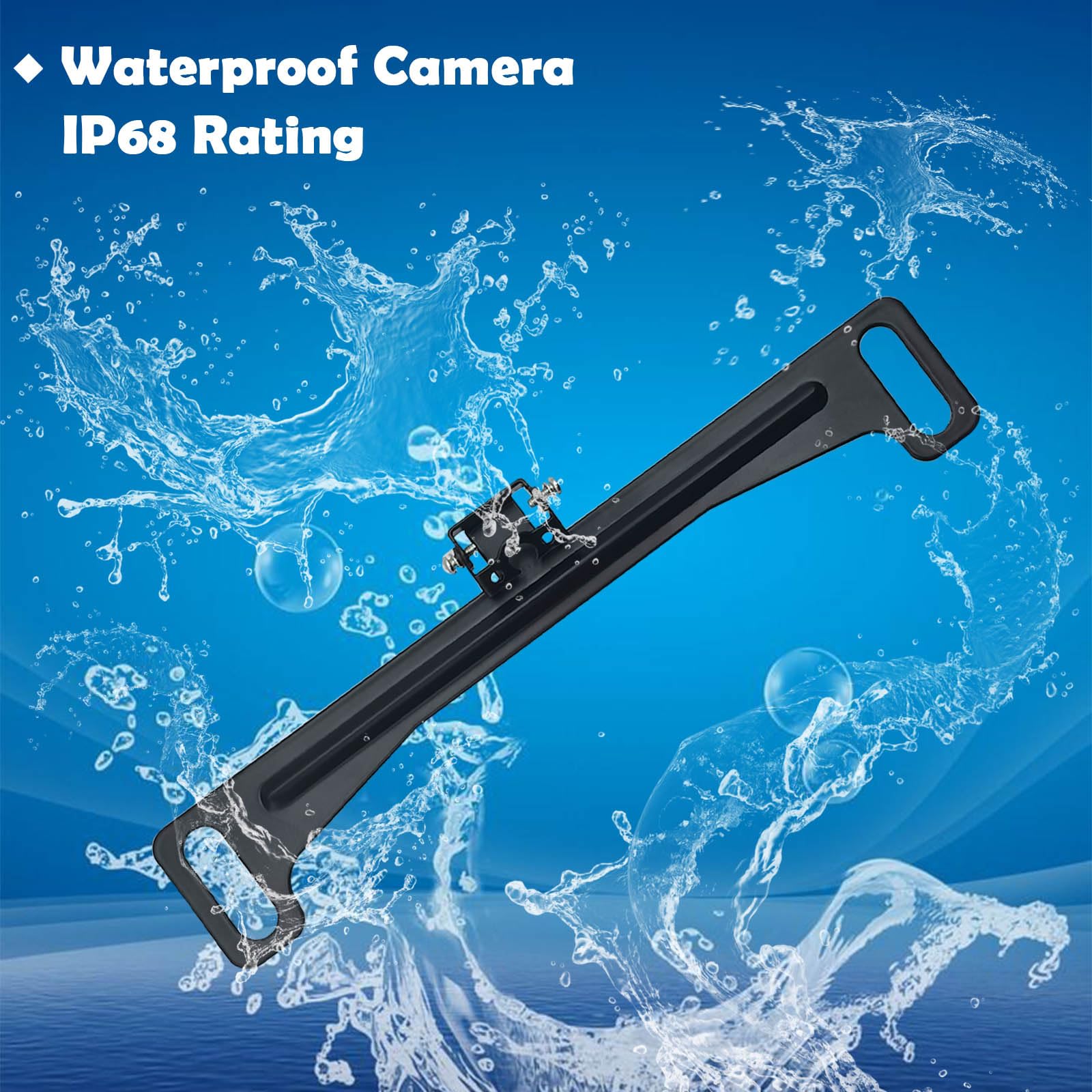 Neynavy 1 Pc Car Rear View Camera License Plate Bracket, Universal Car Dash Cam Mirror Camera Kit Rearview Camera Mount, Install