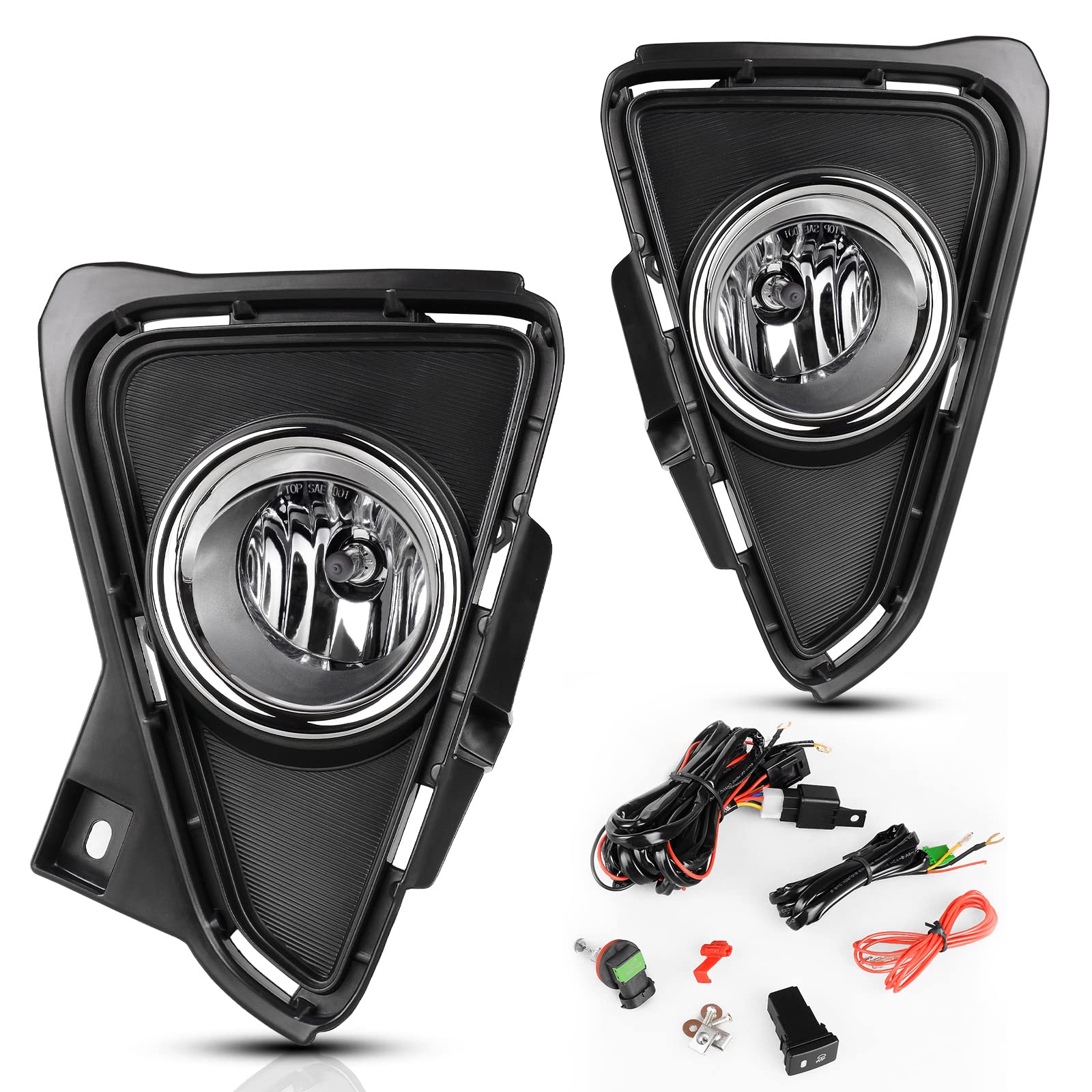 Autosaver88 Fog Lights Compatible With 16-18 2016 2017 2018 Rav4 Fog Light Replacement,With 12V 55W H11 Bulbs,Wiring Harness And