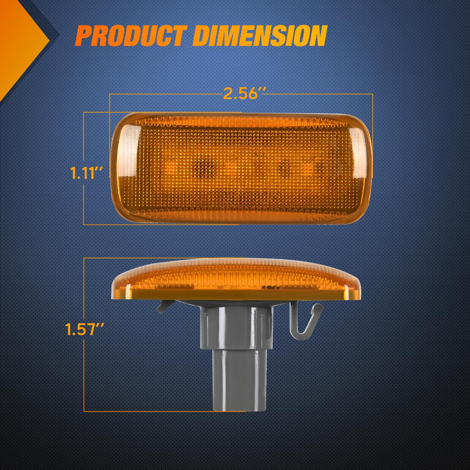 Nilight Wheel Fender Side Marker Lights 4 Pcs 3 Led Red Amber Front Rear Clearance Lights Plug And Play Waterproof Compatible Wi