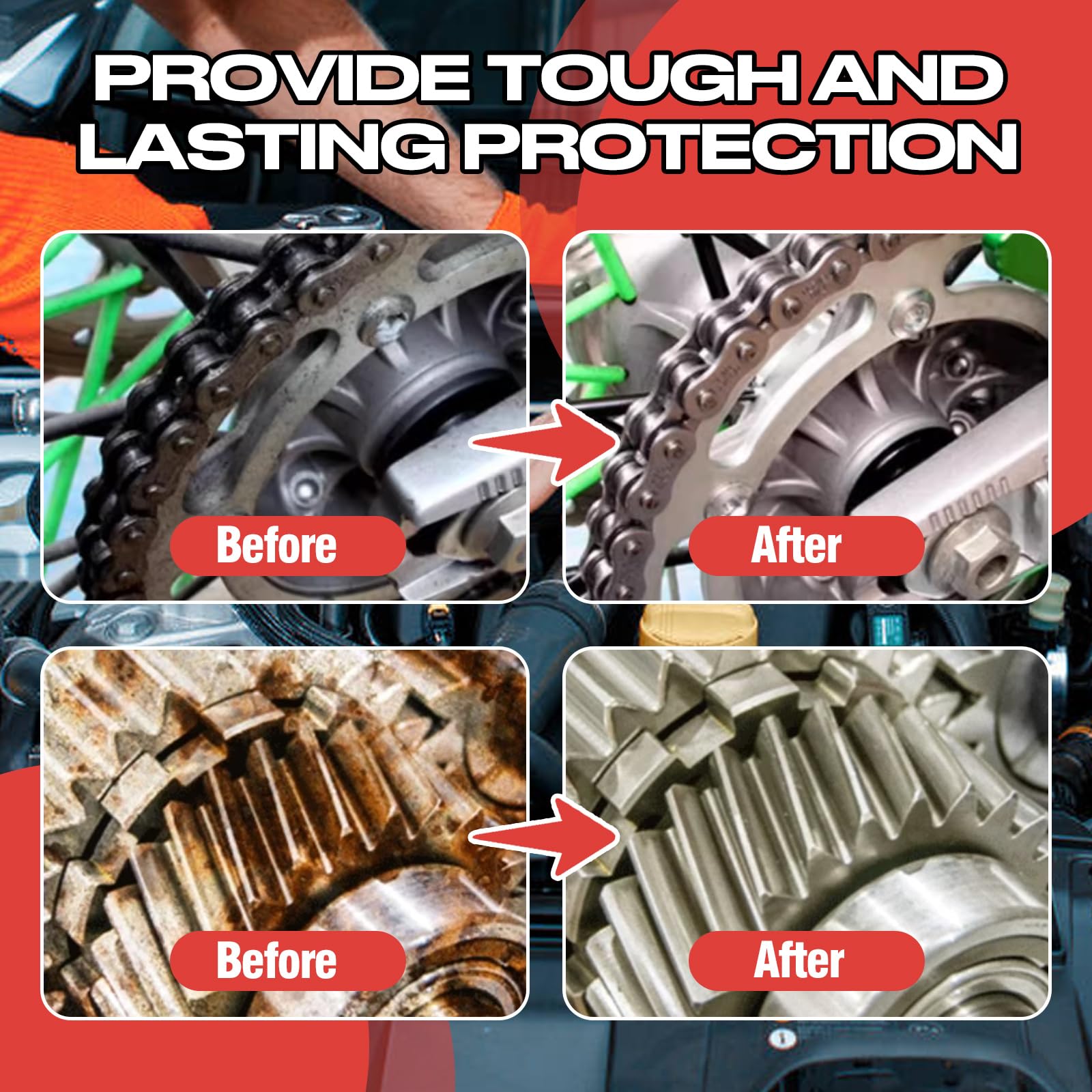 AstraVox White Lithium Grease, Multi-Purpose Lubricant Lithium Grease with Brush for Hinges, Bearings, Gears, and Garage Doors,