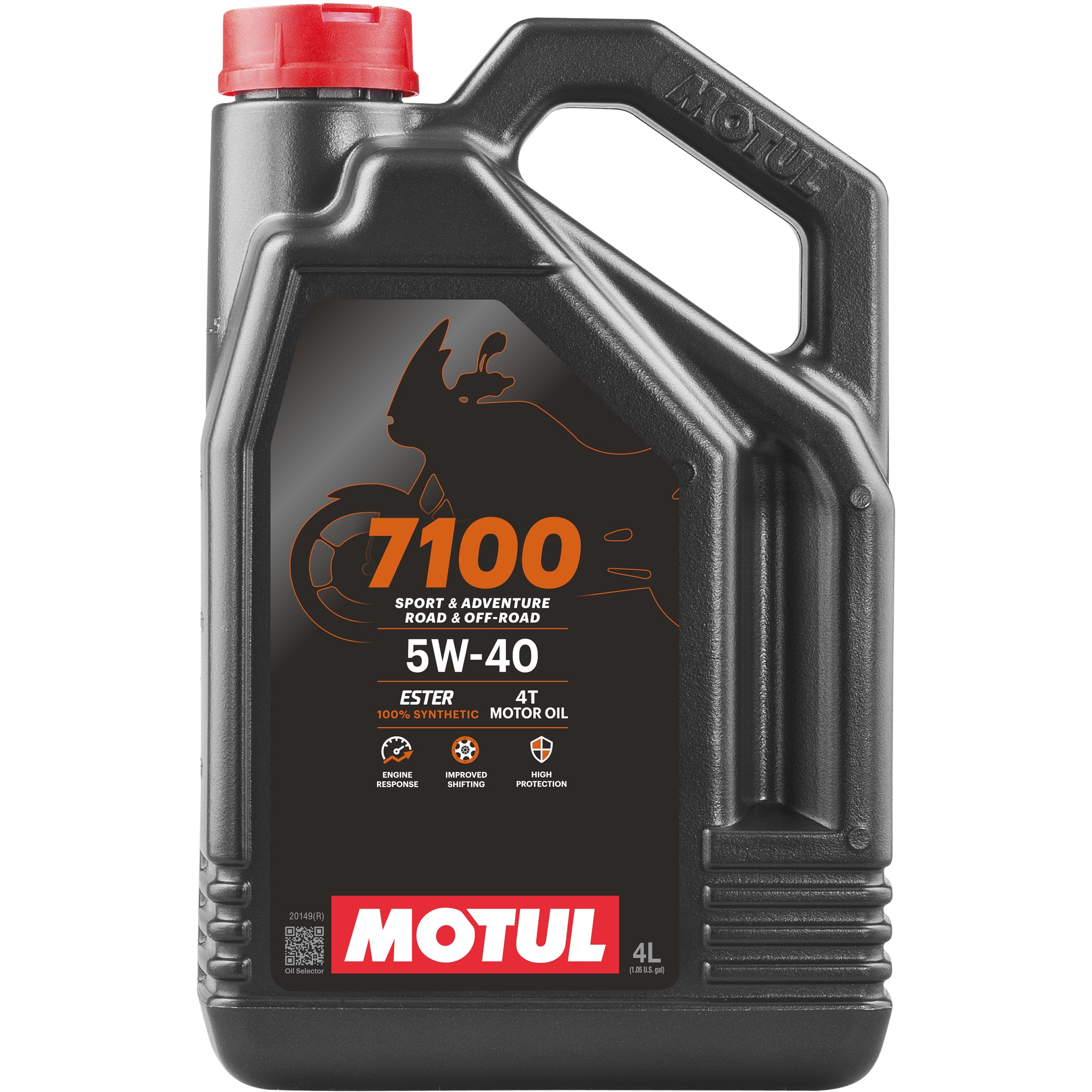 Motul 104087-CS 7100 4T Synthetic Oil(5W40 4-Liter), 1 l, 4 Pack